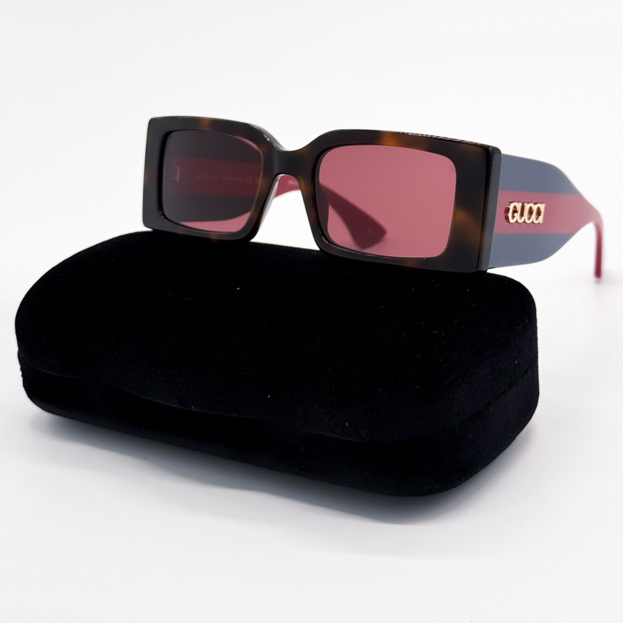Gucci NEW GUCCI GG1860S 002 HAVANA BLUE RED UNISEX SUNGLASSES GUCC Size ONE SIZE - 2 Thumbnail
