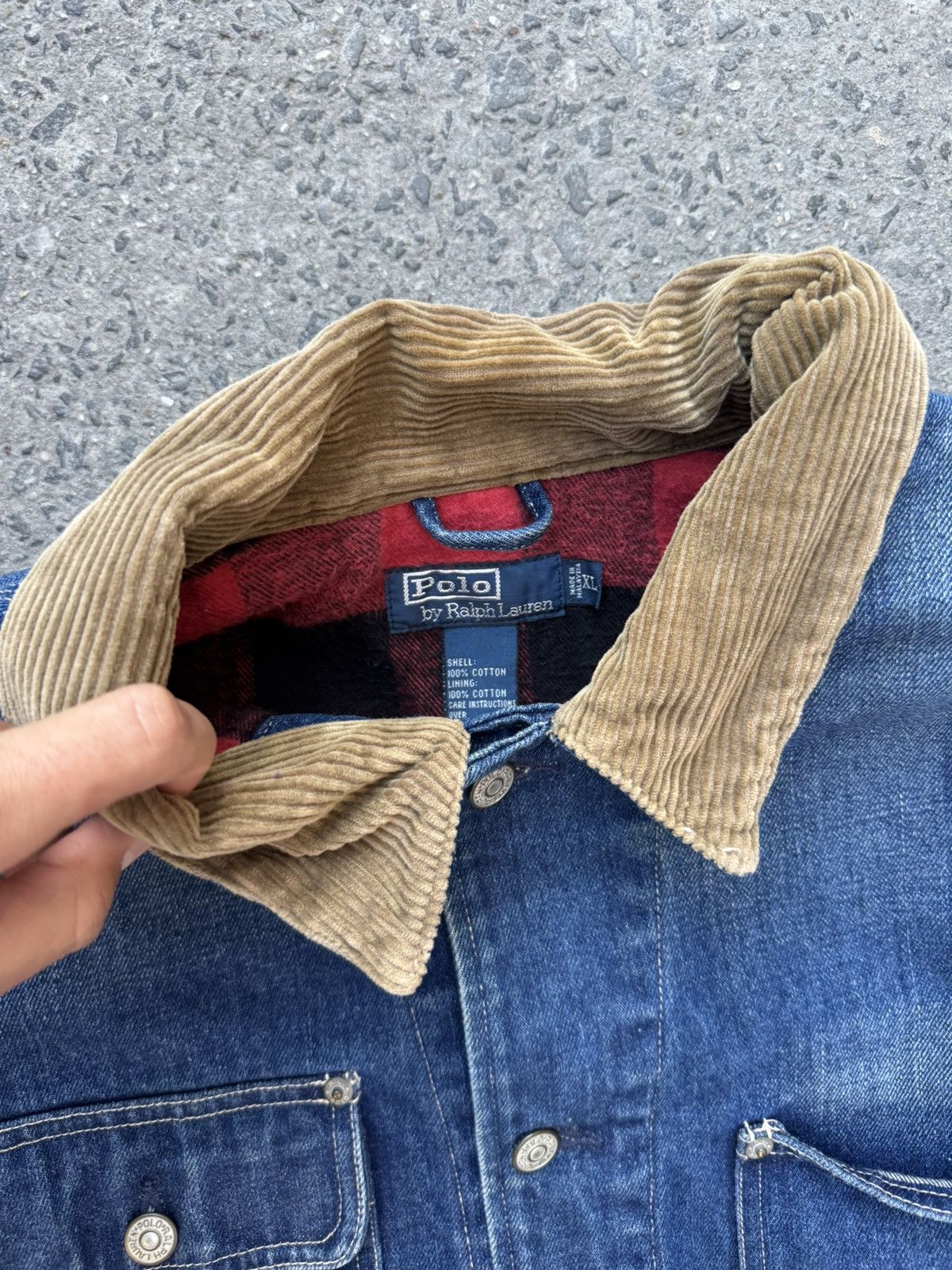 Polo Ralph Lauren Polo Ralph Lauren Denim Jacket Wool line Size US XL / EU 56 / 4 - 3 Thumbnail