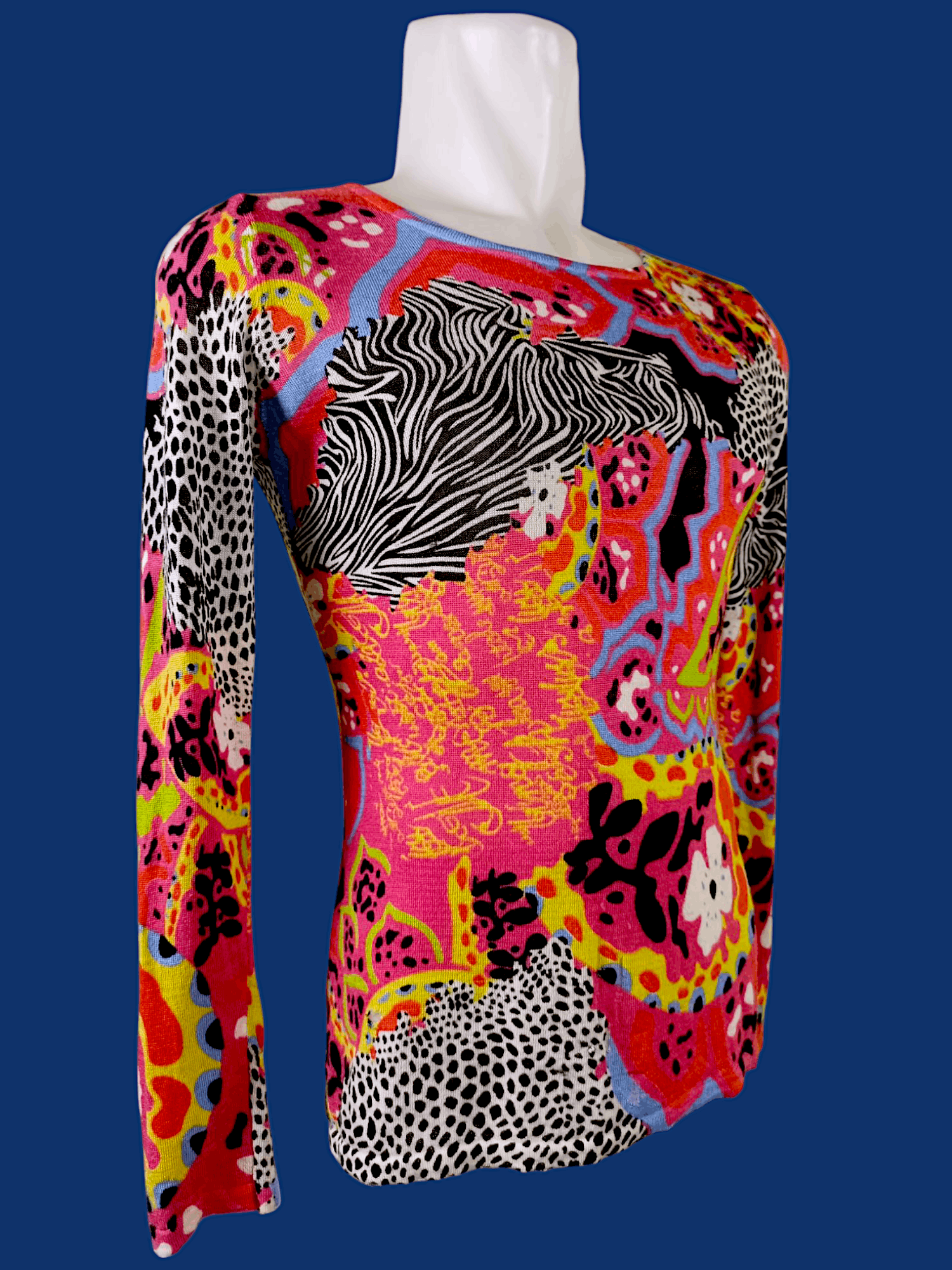 Japanese Brand UNKNOWN BRANDS Full print Long Sleeve T Shirt Y2K Style Size US M / EU 48-50 / 2 - 17 Thumbnail