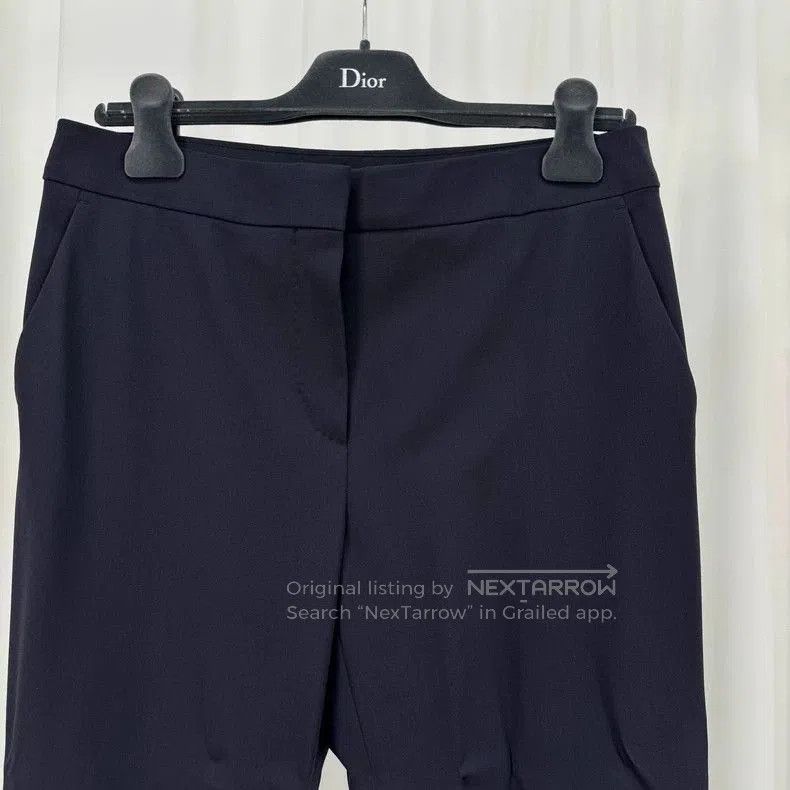 Vintage Maxmara Wool Casual Blue Trousers. Size US 40 / EU 56 - 3 Thumbnail