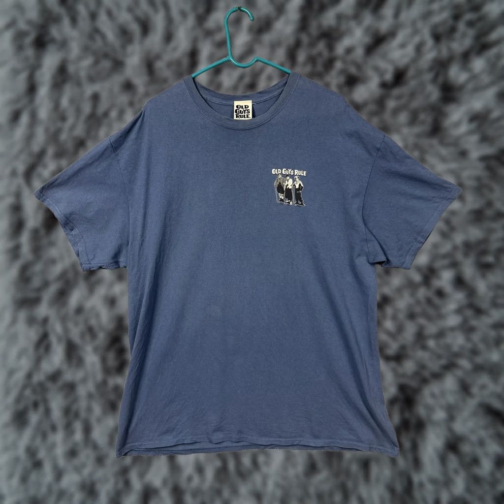 Vintage VINTAGE Old Guys Rule Shirt XL Blue 3Stooges Boomer Humor Nostalgic Golf Short Sleeve Crew Neck Mens Funny T-Shirt Size US XL / EU 56 / 4 - 1 Thumbnail
