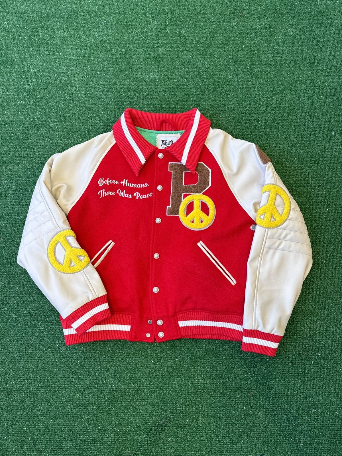 Japanese Brand The Peaceful People Varsity Jacket Size US M / EU 48-50 / 2 - 1 Thumbnail