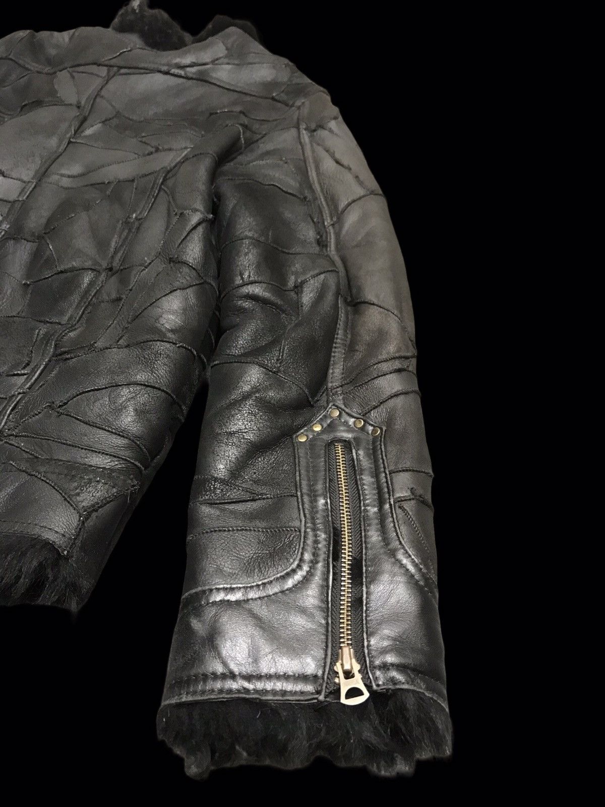 Japanese Brand 💥ARCHIVAL💥Vie Homme Ve Femme Patch Goatskin Leather Jacket Size US S / EU 44-46 / 1 - 12 Thumbnail