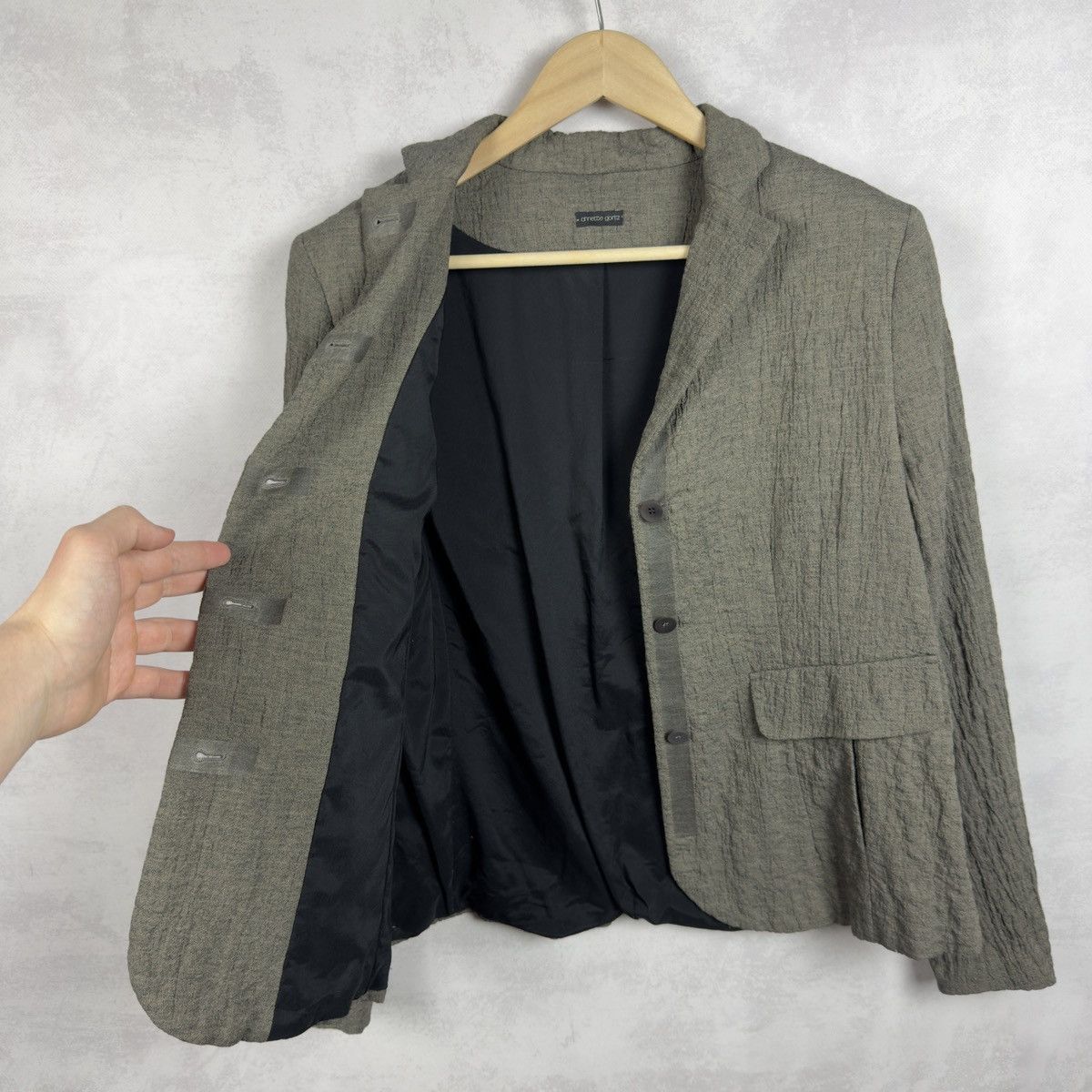 Annette Gortz Annette Gortz Kim Viscose Cotton Wool Blazer Jacket Size 38 Size XS / US 0-2 / IT 36-38 - 13 Thumbnail