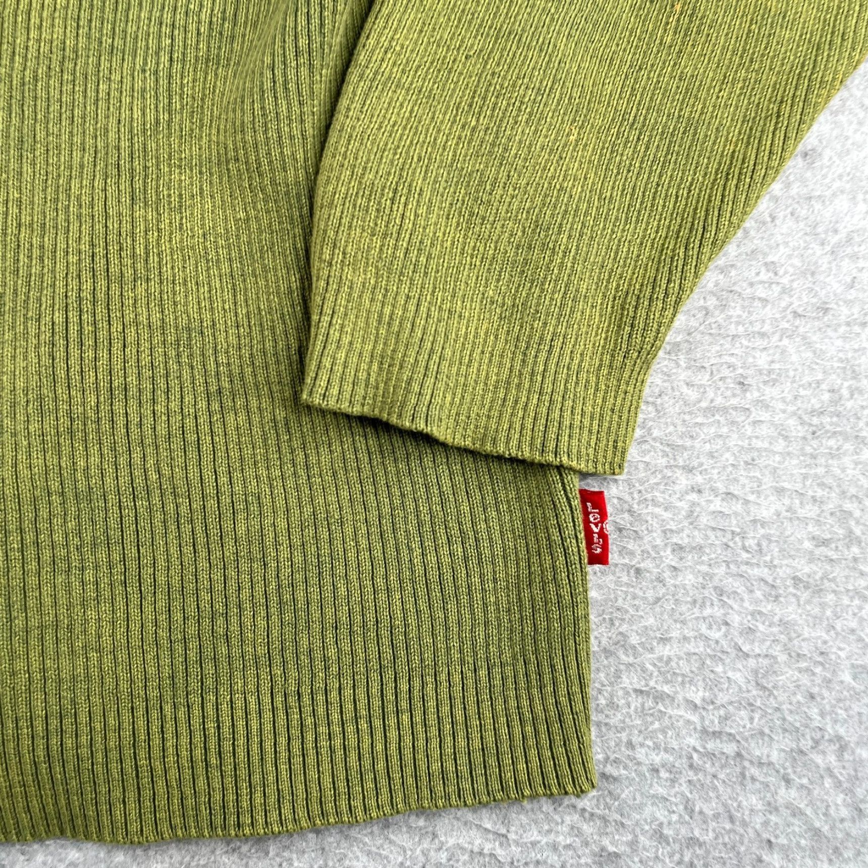 Levi's Levi's Sweater Mens 2XL Green 1/4 Zip Ribbed Stretch Pullover Crew Neck Size US XXL / EU 58 / 5 - 2 Thumbnail