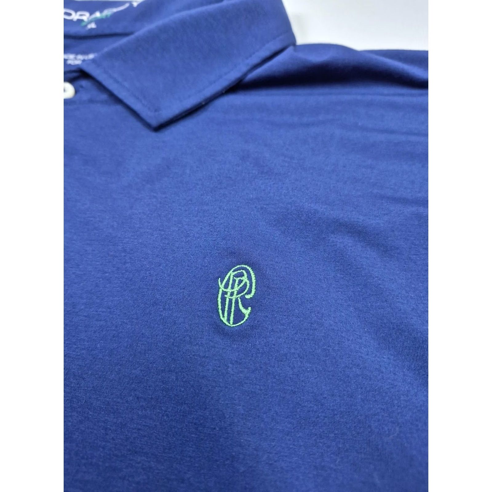 Vintage Draddy Sport Polo Shirt Mens XL Blue Golf Stretch Short Sleeve Piping Rock Club Embroidered Logo USA Size US XL / EU 56 / 4 - 3 Thumbnail