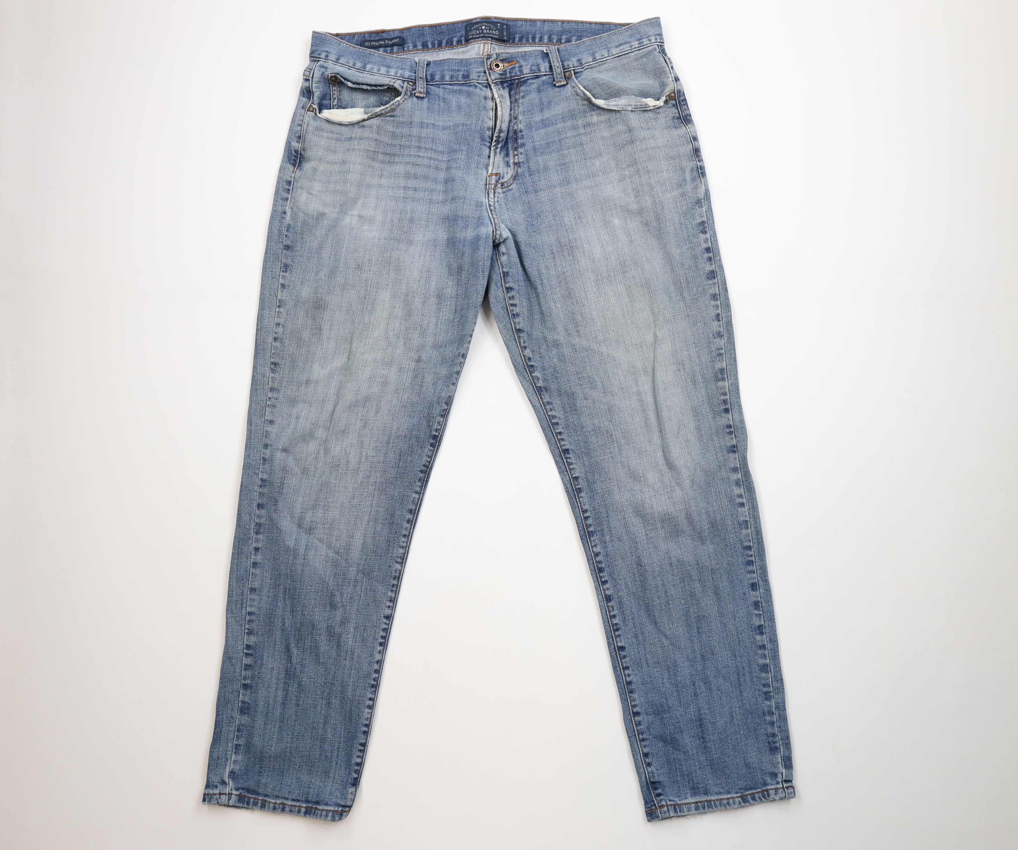 Vintage Vintage Y2K Lucky Brand Stretch 221 Original Straight Jeans Size US 38 / EU 54 - 1 Thumbnail