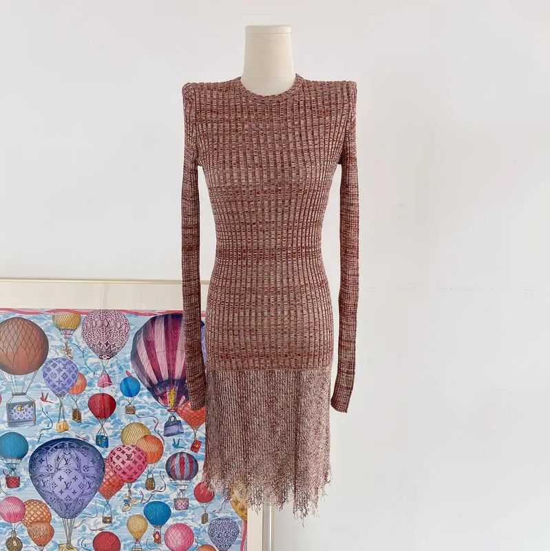 Dior Dior Multicolor Long Sleeve Dress for Women 0089 Size M / US 6-8 / IT 42-44 - 1 Thumbnail