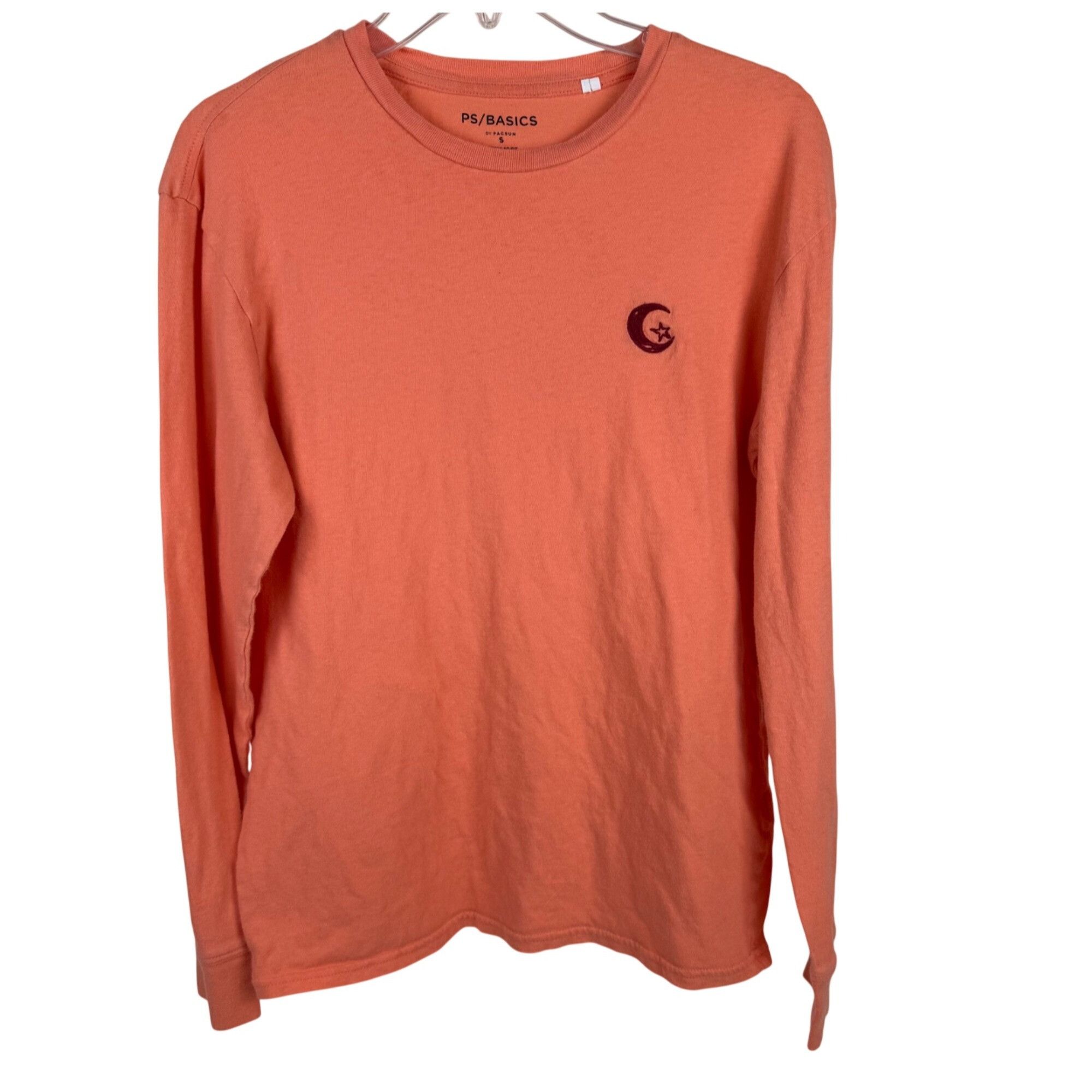 Pacsun PS Basics Pac Sun Men's Long-Sleeve Cotton T-Shirt Orange Si Size US S / EU 44-46 / 1 - 1 Thumbnail