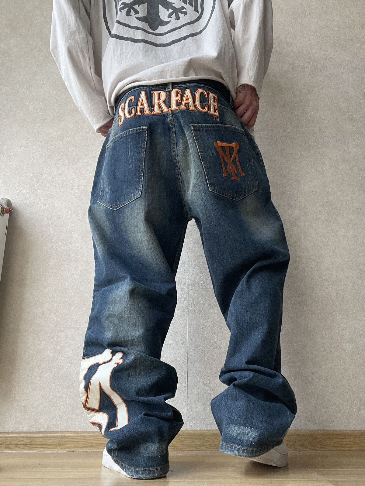 VERY RARE Scarface Tony Montana Baggy Denim Jeans 90s Y2K