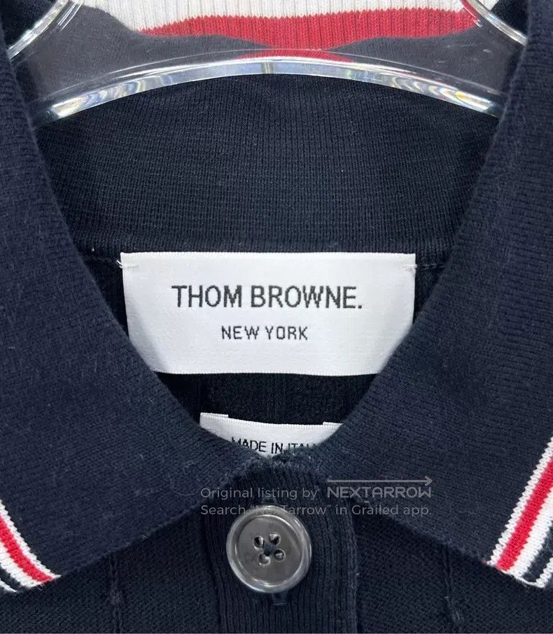 Thom Browne Thom Browne Dark blue Polo collar knit cardigan Size US M / EU 48-50 / 2 - 3 Thumbnail
