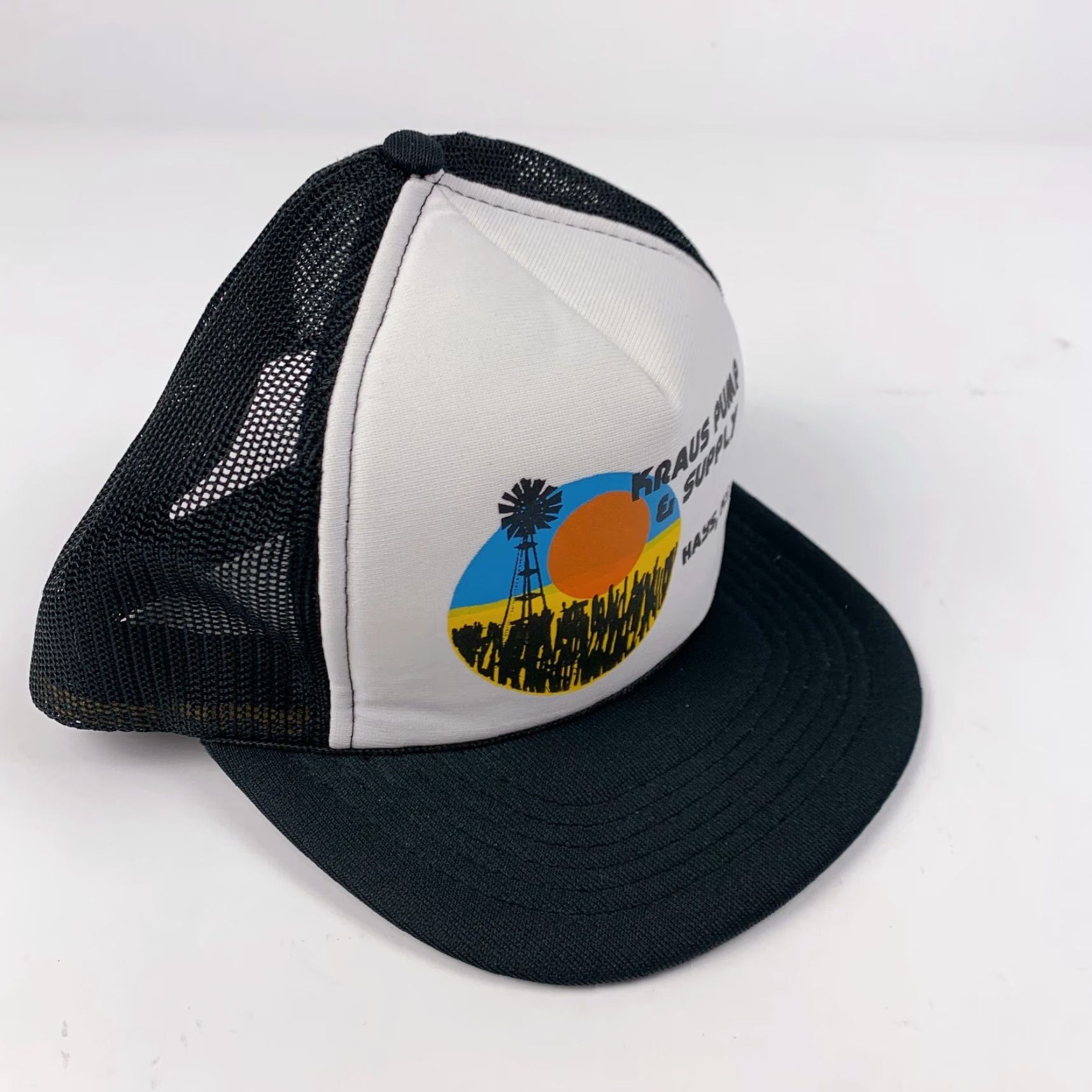Vintage VINTAGE YA Snapback Trucker Hat Cap Black White Hays Kansas Pump & Supply Kraus YA Cap Mens Girls Boys Size ONE SIZE - 2 Thumbnail