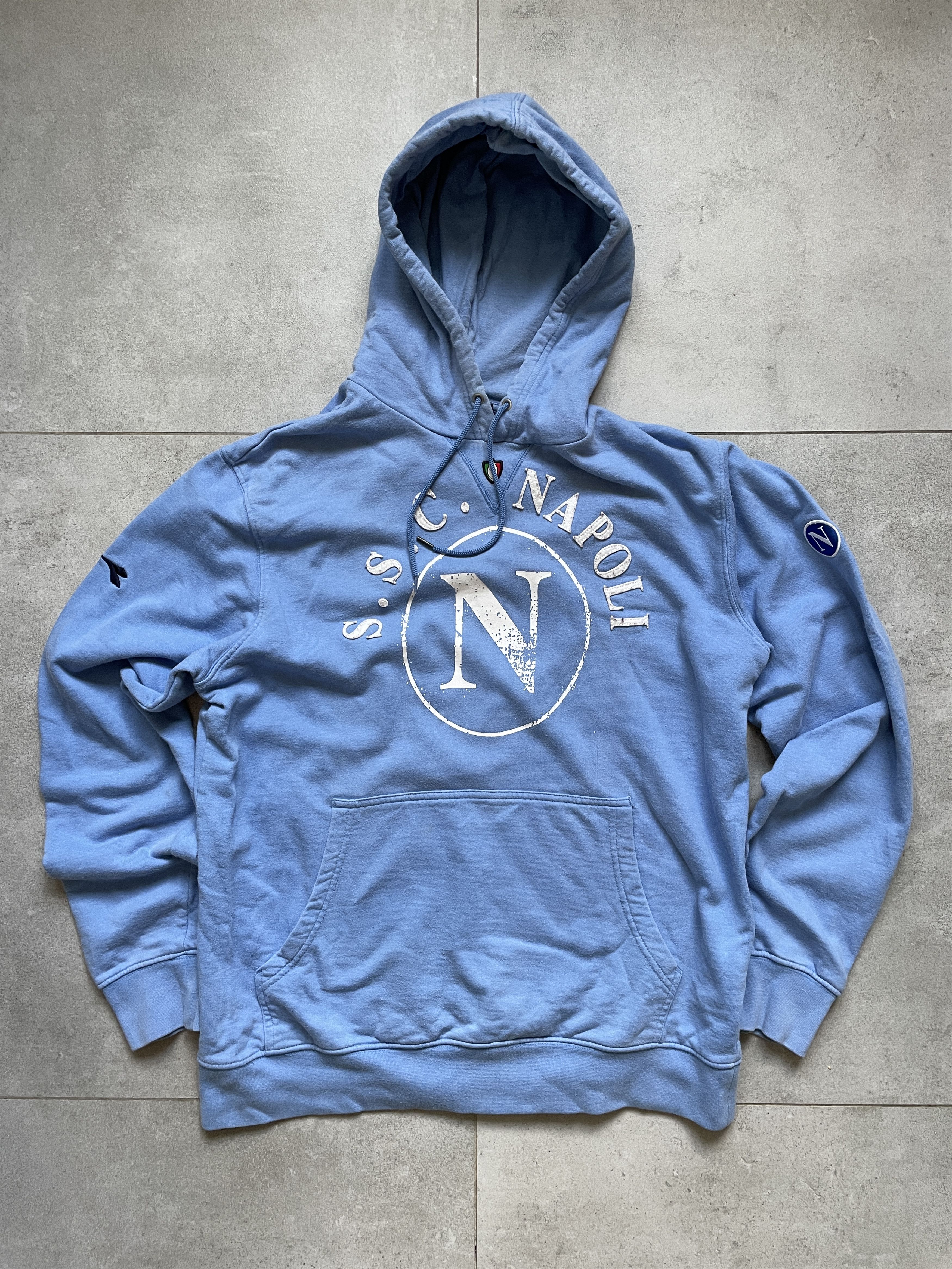 Diadora DIADORA BABY BLUE SSC NAPOLI SOCCER BLOKECORE HOODIE Size US XL / EU 56 / 4 - 1 Thumbnail