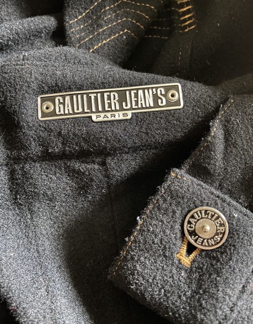 Jean Paul Gaultier Jean Paul gaultier Faux Fur Collar Long Coat Wool Overall Size US L / EU 52-54 / 3 - 4 Thumbnail