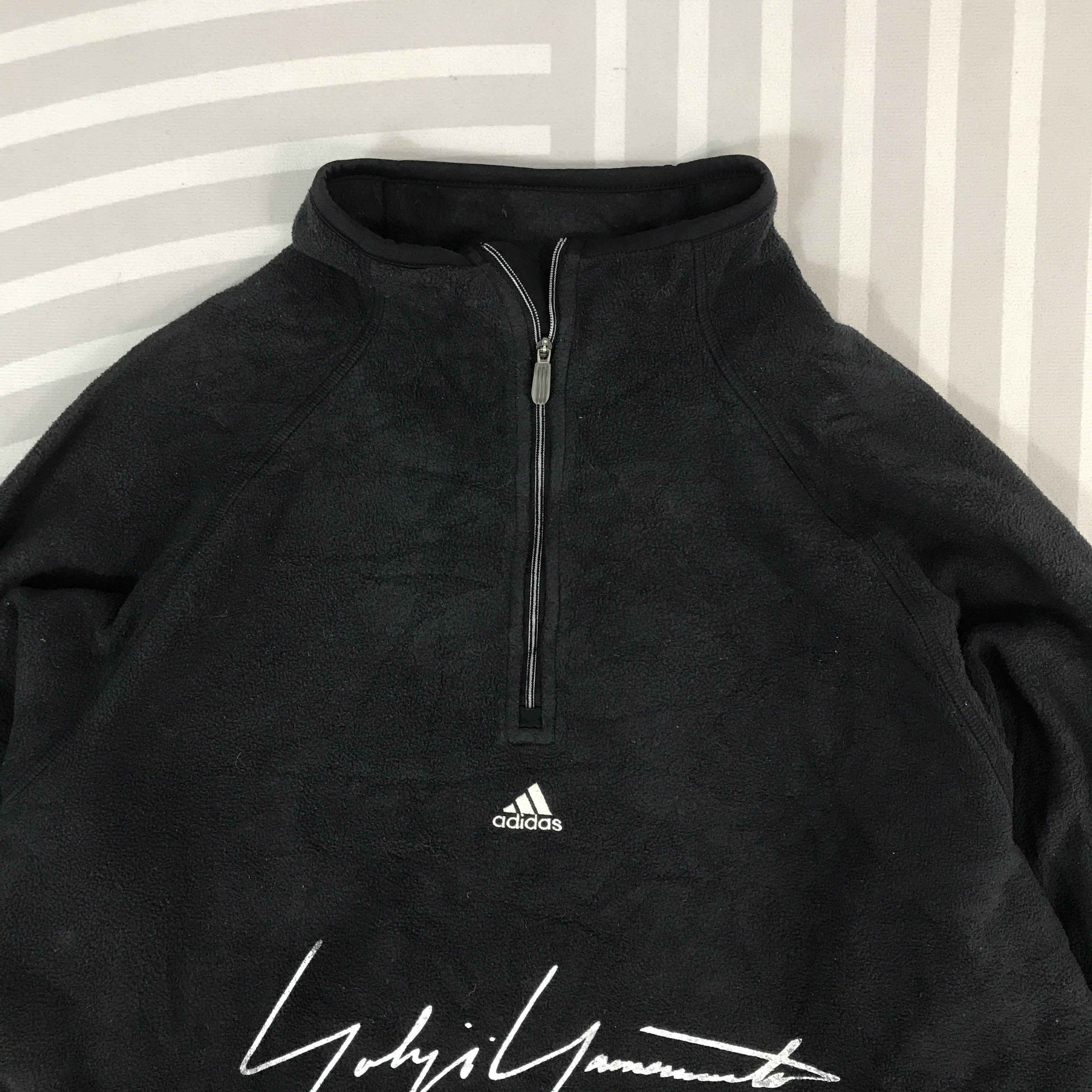 Adidas × Vintage × Yohji Yamamoto Adidas x Yohji Yamamoto fleece custom art sweater Jacket Size US L / EU 52-54 / 3 - 2 Thumbnail
