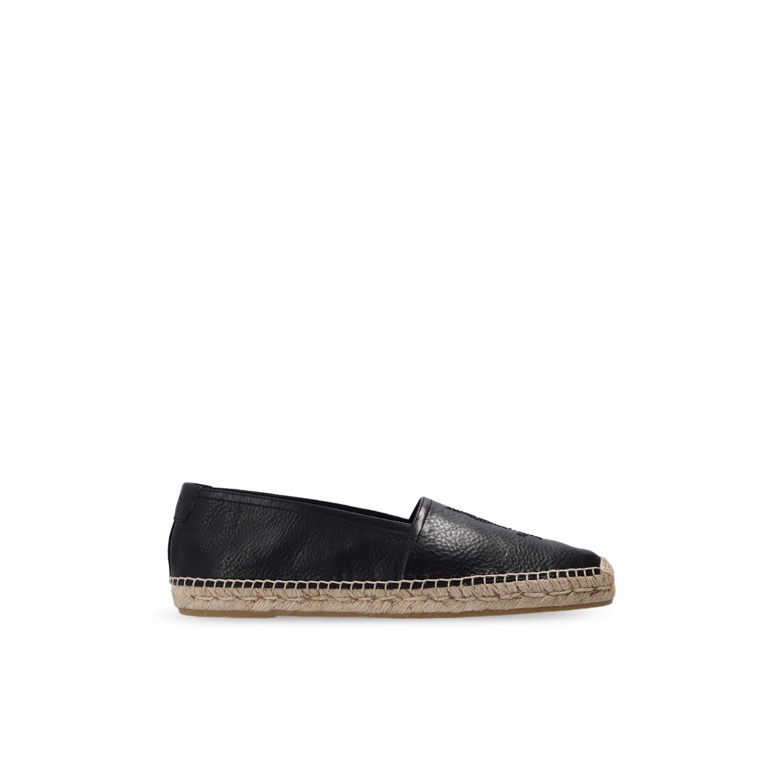 SAINT LAURENT Toscano Black Leather Espadrilles New & Authen