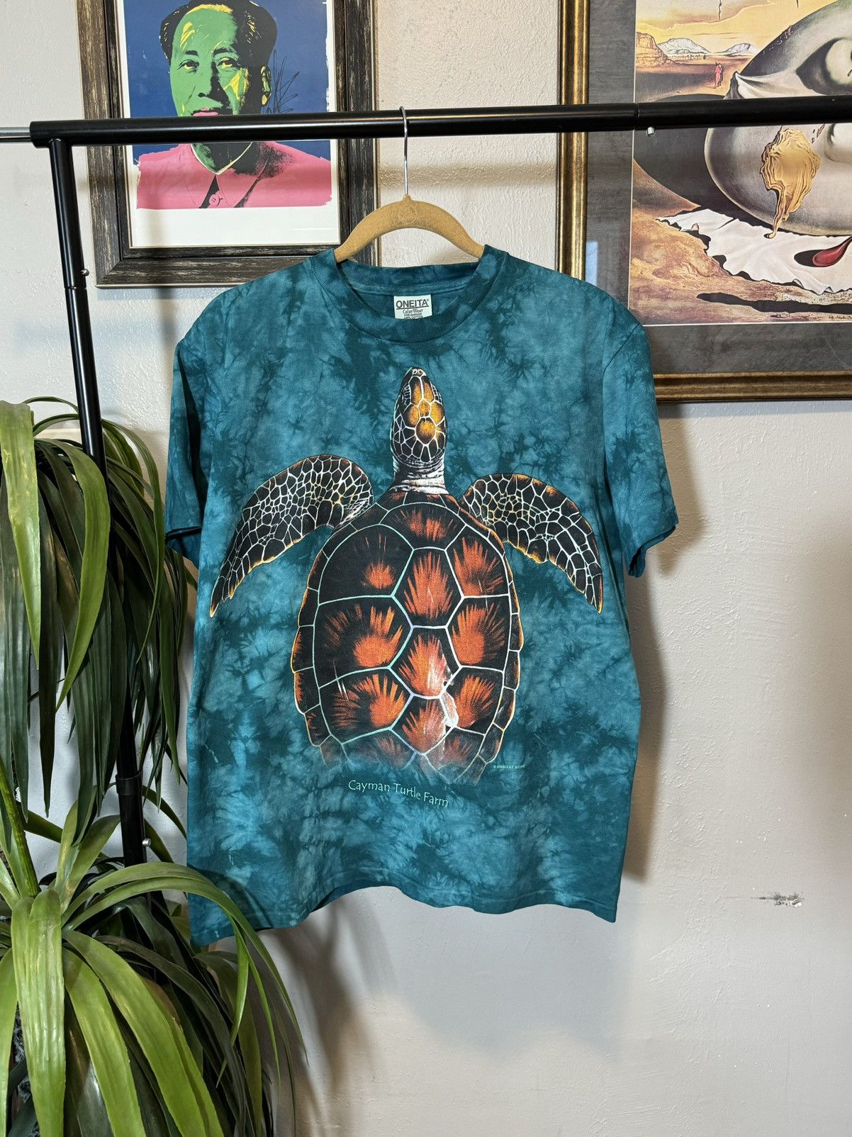 Vintage 1990s Vintage Double Sided Turtle Shirt Size US L / EU 52-54 / 3 - 1 Thumbnail