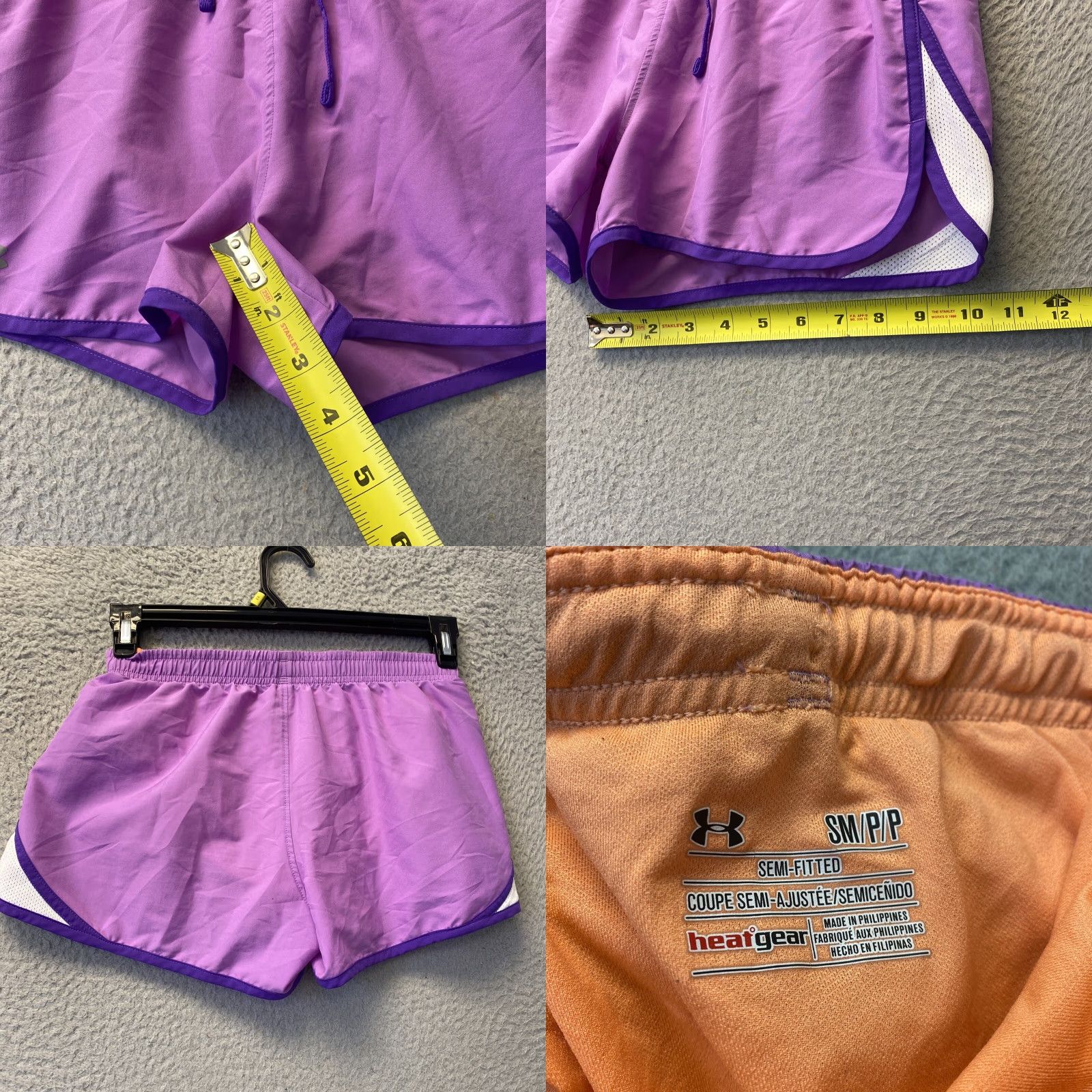 Under Armour Under Armour Shorts Womens S Small Pink Drawstring Athletic Heat Gear Gym/37-65 Size 28" / US 6 / IT 42 - 8 Thumbnail