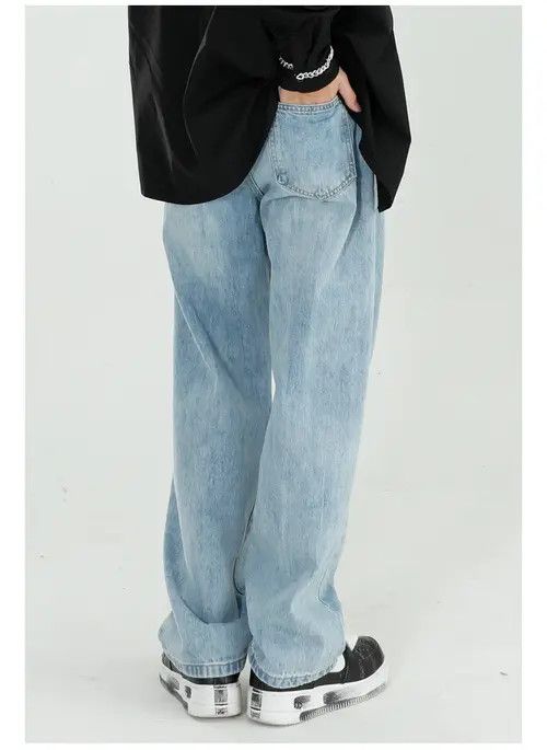 VIBE Japanese retro casual light blue all-match straight jeans Size US 32 / EU 48 - 2 Thumbnail
