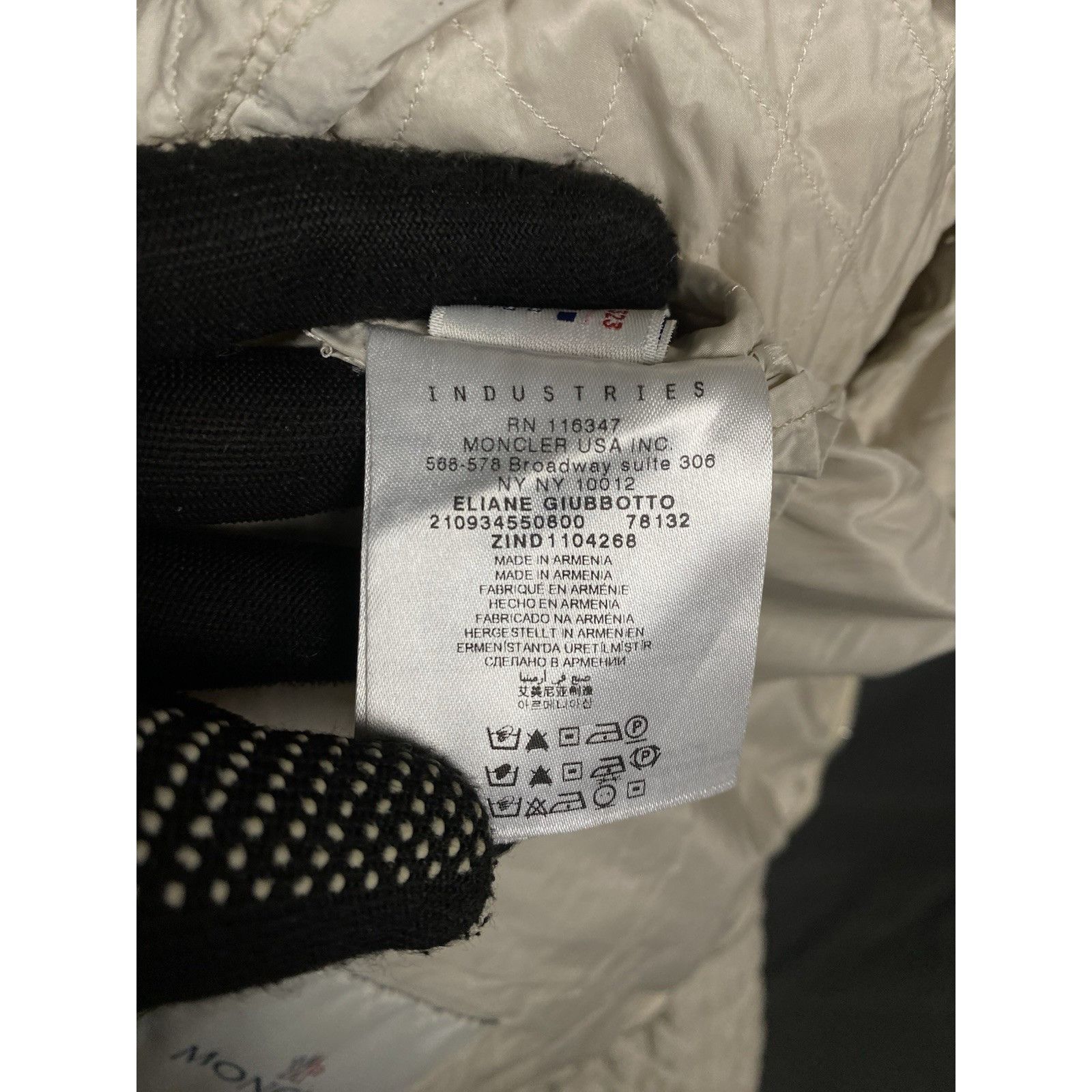 Moncler Moncler Eliane Giubbotto Women's Beige Quilted Jacket Size 0 Size XS / US 0-2 / IT 36-38 - 16 Thumbnail