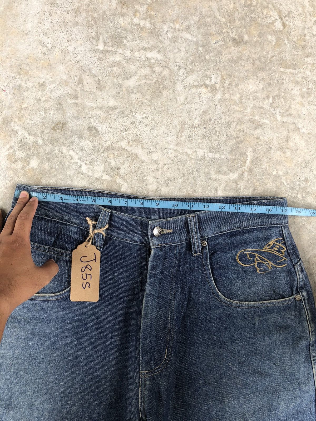 Vintage Sohk Embroidered Jeans Baggy Jeans Hip Hop Distressed Jeans Size US 34 / EU 50 - 21 Thumbnail