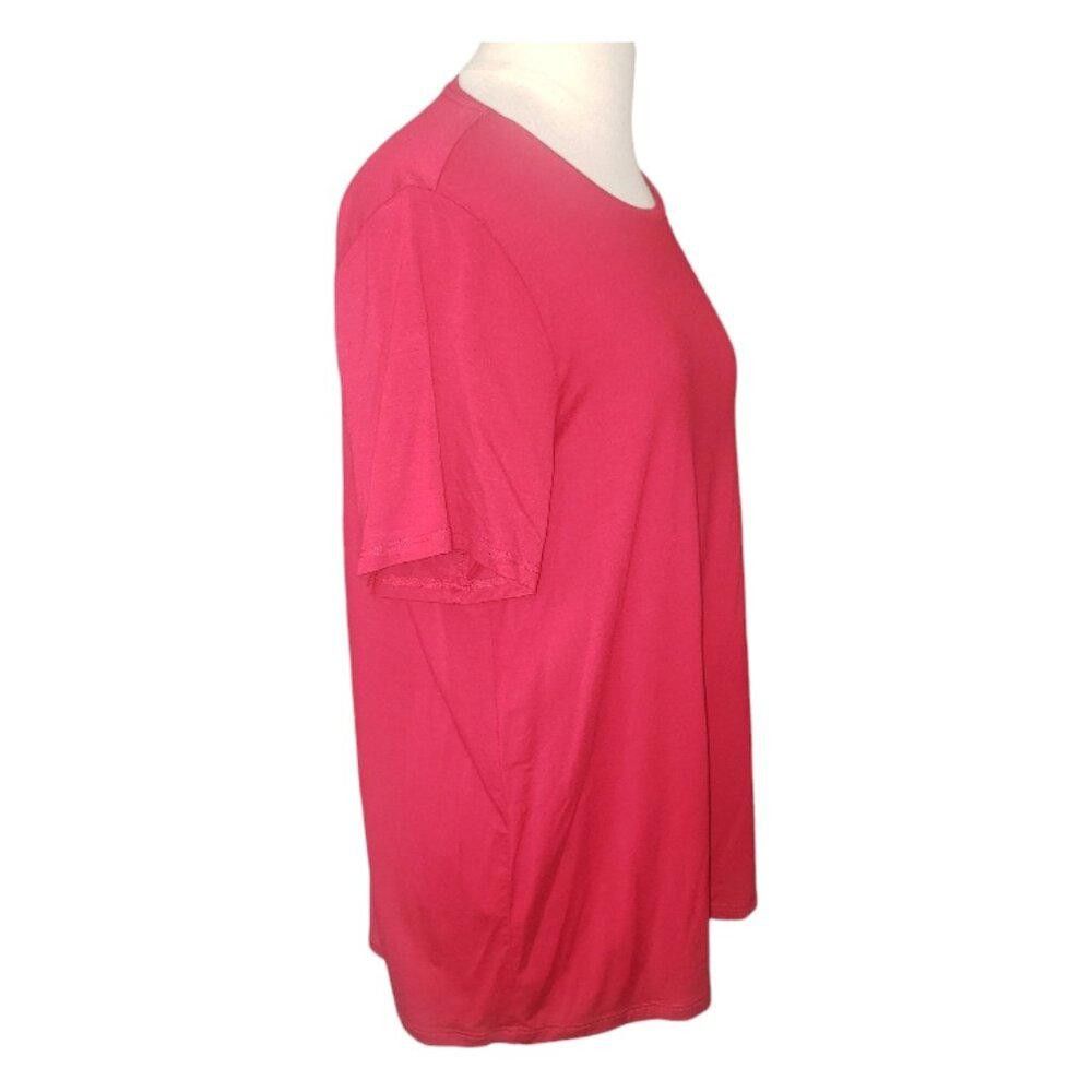 Eileen Fisher CT639 Eileen Fisher Red Short Sleeve T-shirt L Size L / US 10 / IT 46 - 3 Thumbnail