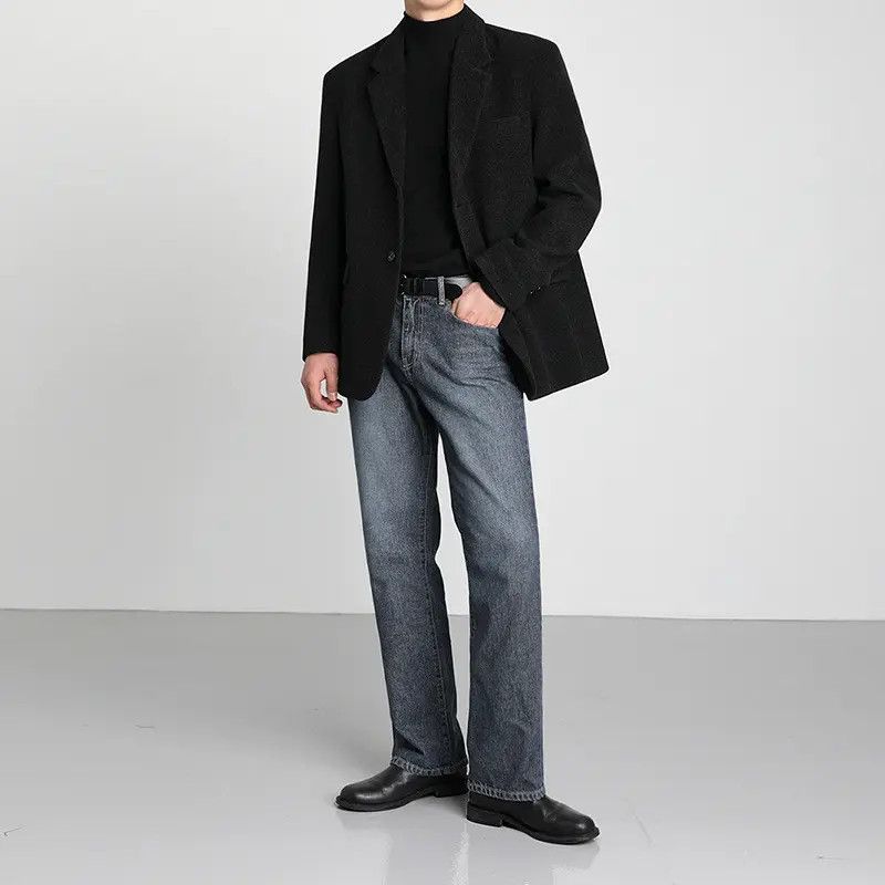 Japanese Brand Retro straight tube loose wide leg casual jeans Size US 32 / EU 48 - 1 Thumbnail