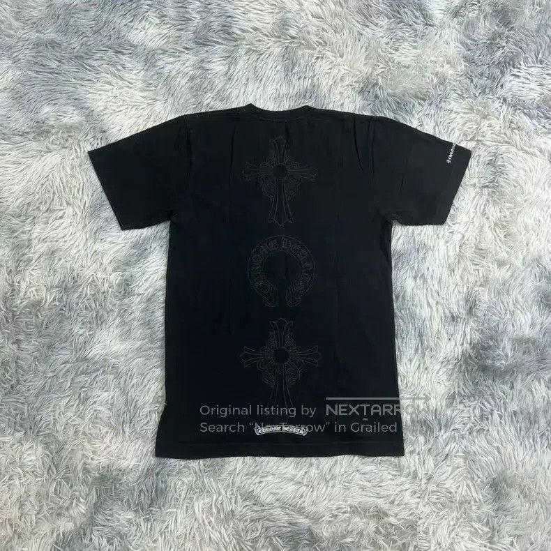 Chrome Hearts CHROME HEARTS Size S Black horseshoe cross short sleeve wit Size US S / EU 44-46 / 1 - 2 Thumbnail