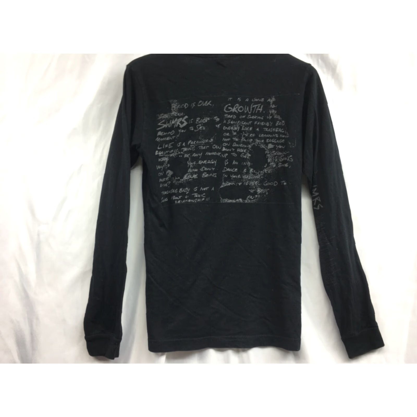 Vintage SWMRS Band T-Shirt Long Sleeve Black Size S Mens Rock World Tour Shirt Size US S / EU 44-46 / 1 - 6 Thumbnail