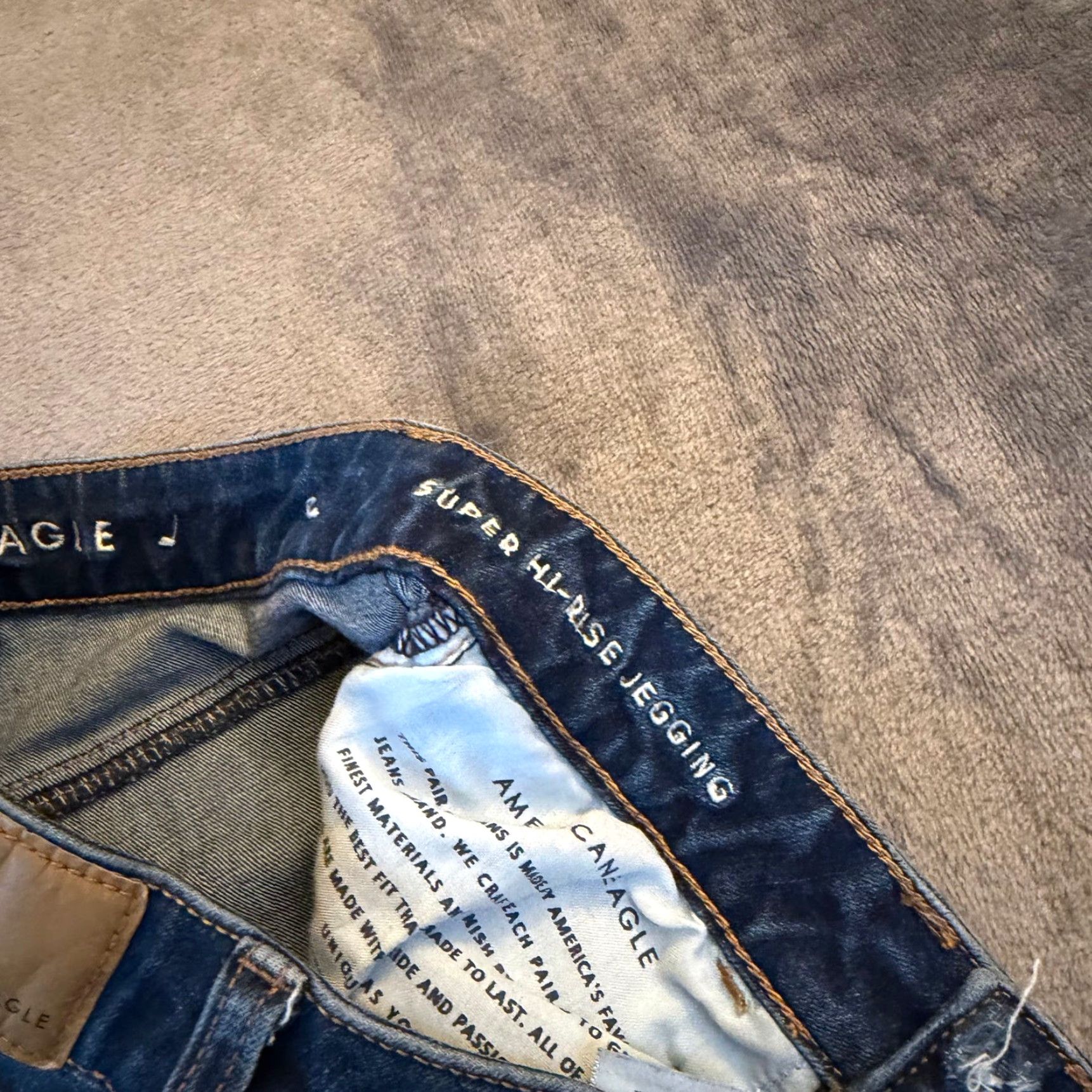 Vintage American Eagle Super Hi Rise Jegging Jeans Medium Wash Women 2 X-long Size 26" / US 2 / IT 38 - 5 Thumbnail