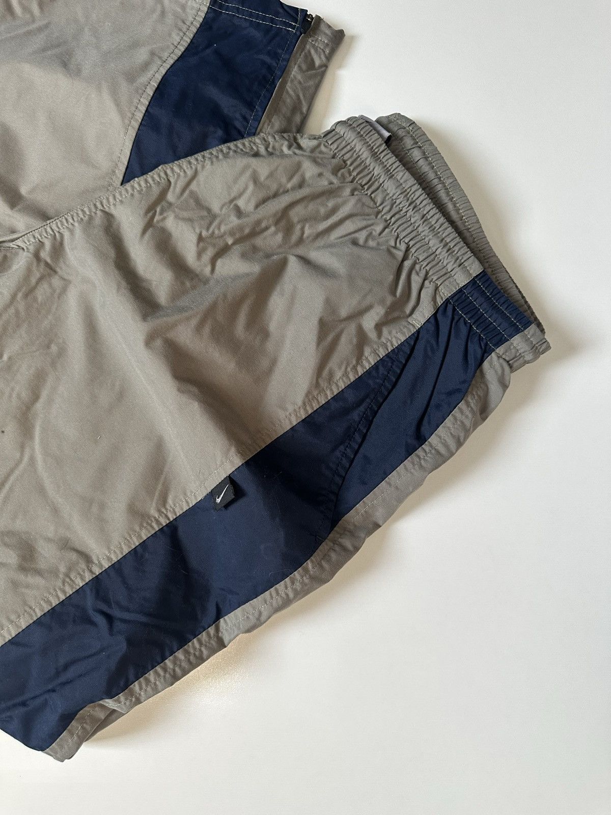 Nike × Vintage Vintage Nike Y2k Lined Baggy Fit Athletic Pant Tan Blue L Size US 36 / EU 52 - 7 Thumbnail