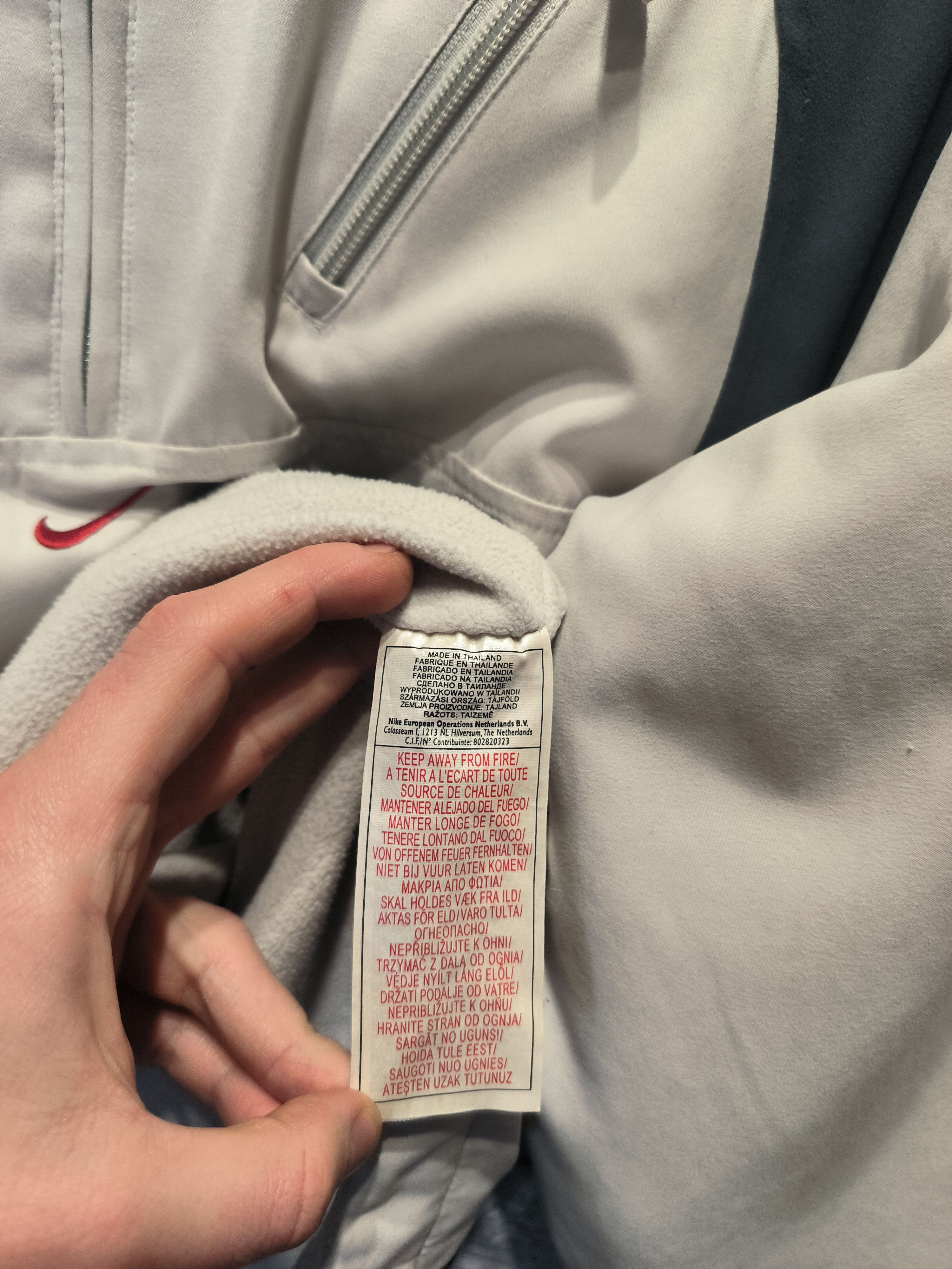 Nike × Vintage Vintage Nike Anorak Jacket Fleece Logo Center Swoosh Size US S / EU 44-46 / 1 - 8 Thumbnail