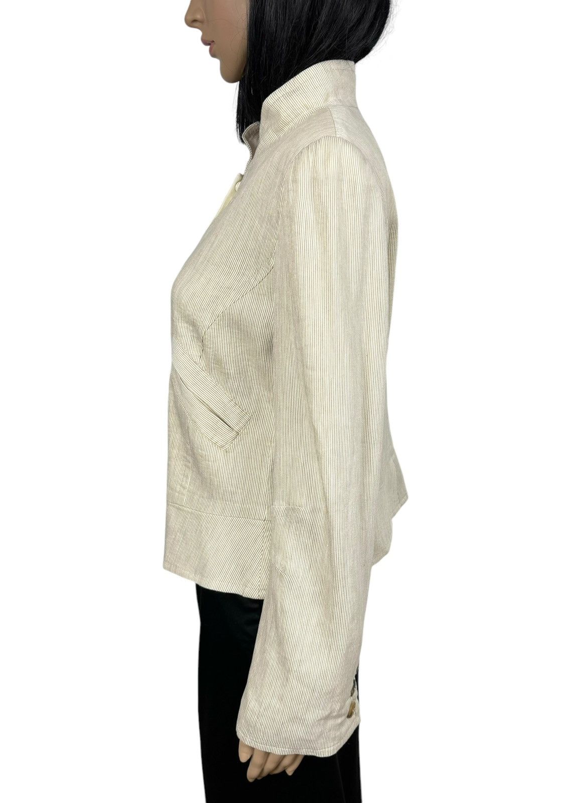 Armani Collezioni Armani Collezioni Striped Linen Jacket size 48 Size XL / US 12-14 / IT 48-50 - 5 Thumbnail