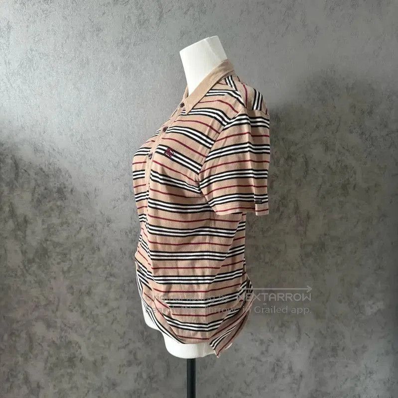 Burberry Burberry Brown Stripe Short-Sleeve Shirt. Size M / US 6-8 / IT 42-44 - 4 Thumbnail
