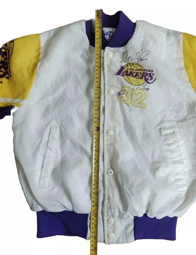 NBA × Vintage Vintage Magic Johnson Chalk Lines 90's nylon Jacket Size US M / EU 48-50 / 2 - 9 Thumbnail