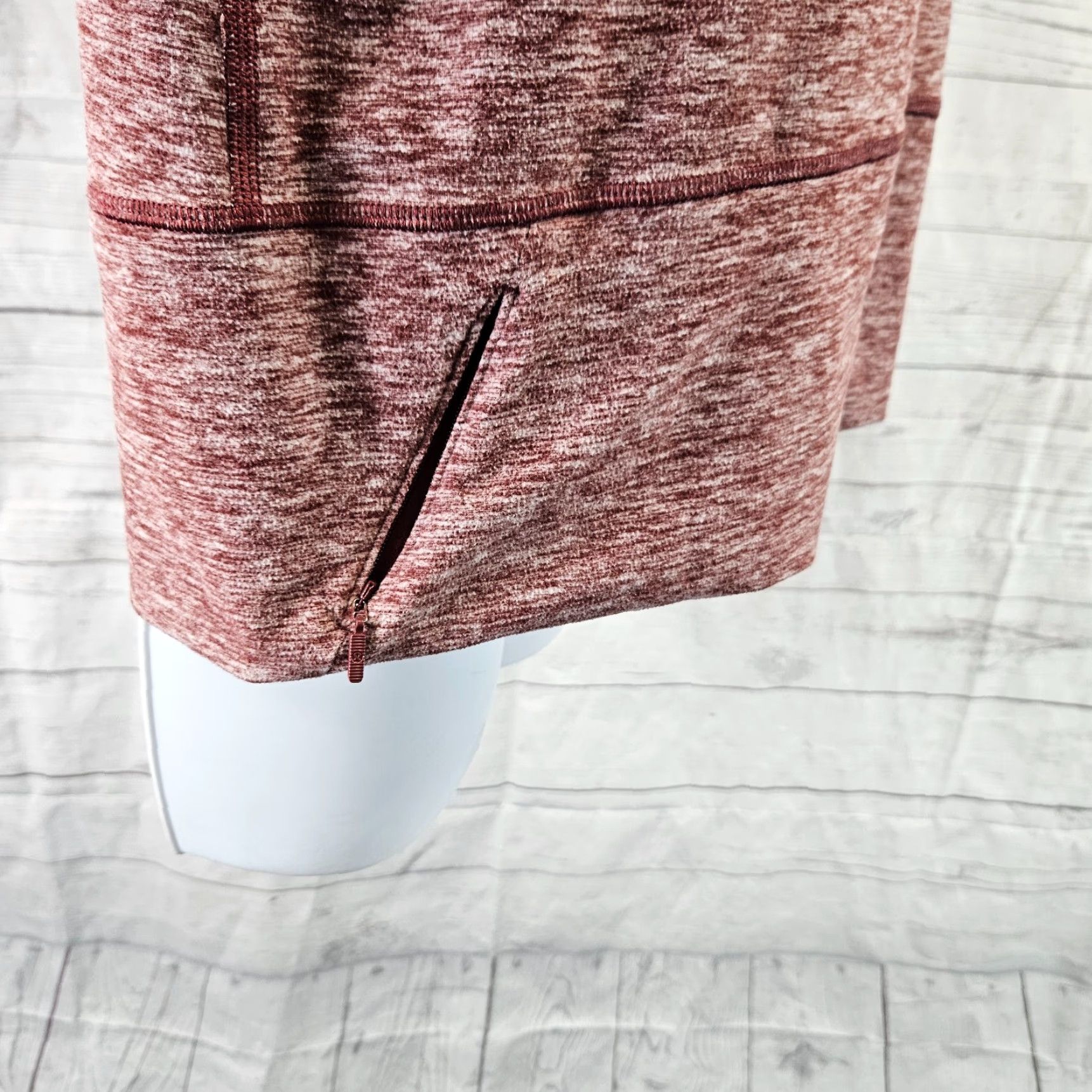 Lululemon Lululemon Womens Ready To Rulu Fleece Pullover Sz 6 Heathered Savannah Pocket Sweatshirt Pullover Red 6 Womens Modern Activewear 90s? Size M / US 6-8 / IT 42-44 - 4 Thumbnail