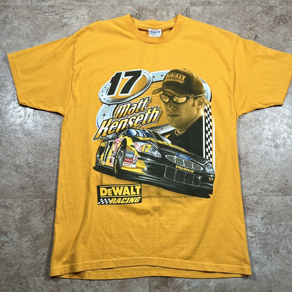 NASCAR × Vintage Vintage Matt Kenseth Yellow Y2K NASCAR DeWALT Racing Tee Size US L / EU 52-54 / 3 - 1 Thumbnail