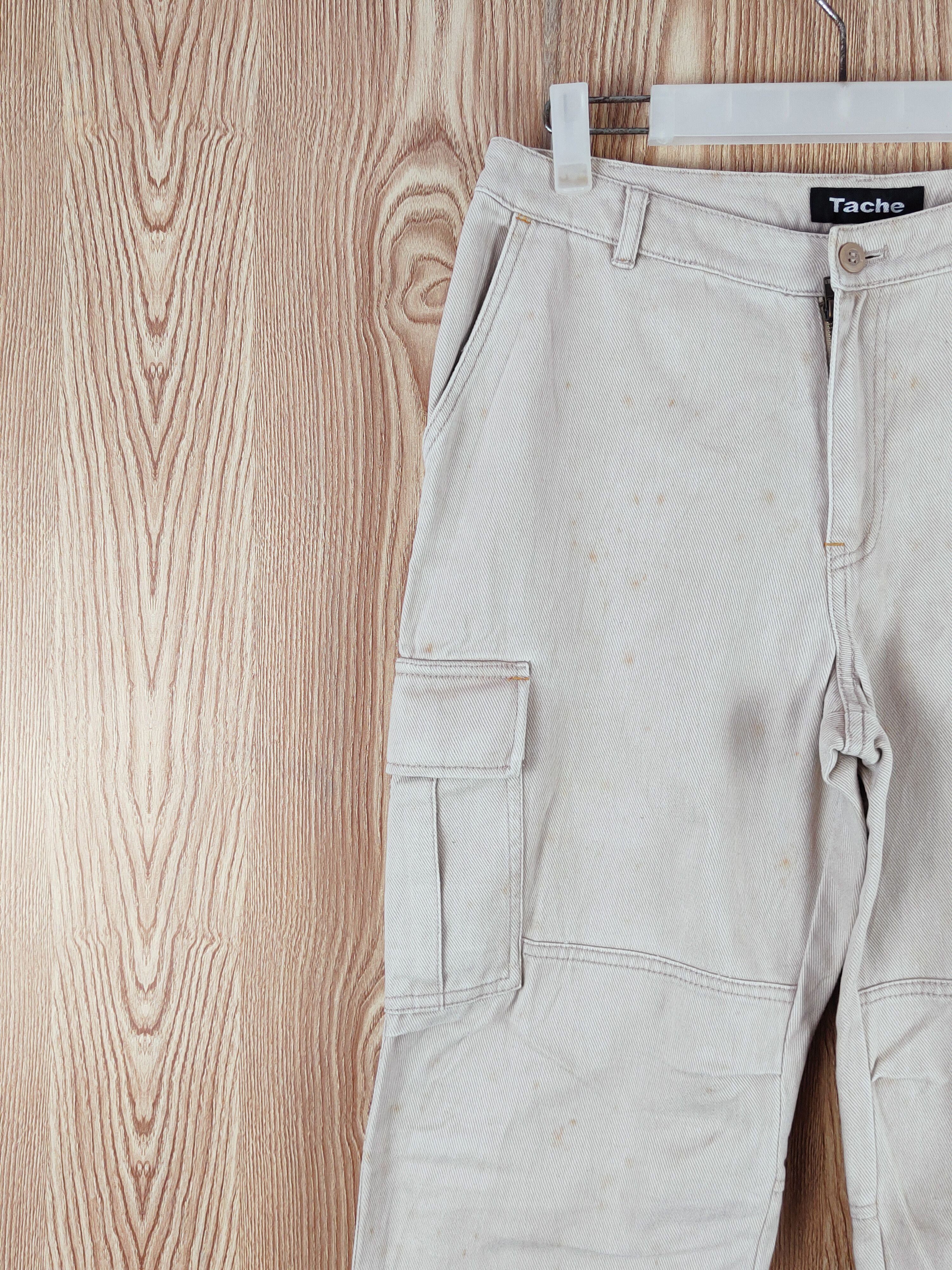 Japanese Brand Tache Beige Multipocket Tactical Cargo Pants #W839 Size US 29 - 3 Thumbnail