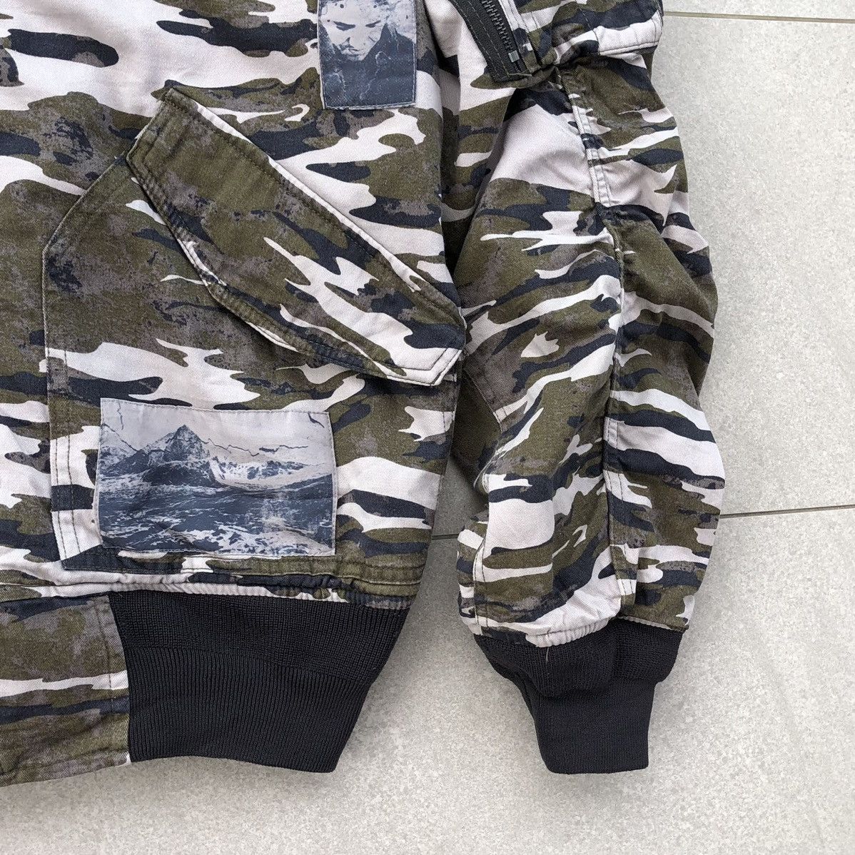 Japanese Brand VTG Divided Camo Bomber Jacket Raf Simons Archive Inspired Size US XL / EU 56 / 4 - 13 Thumbnail