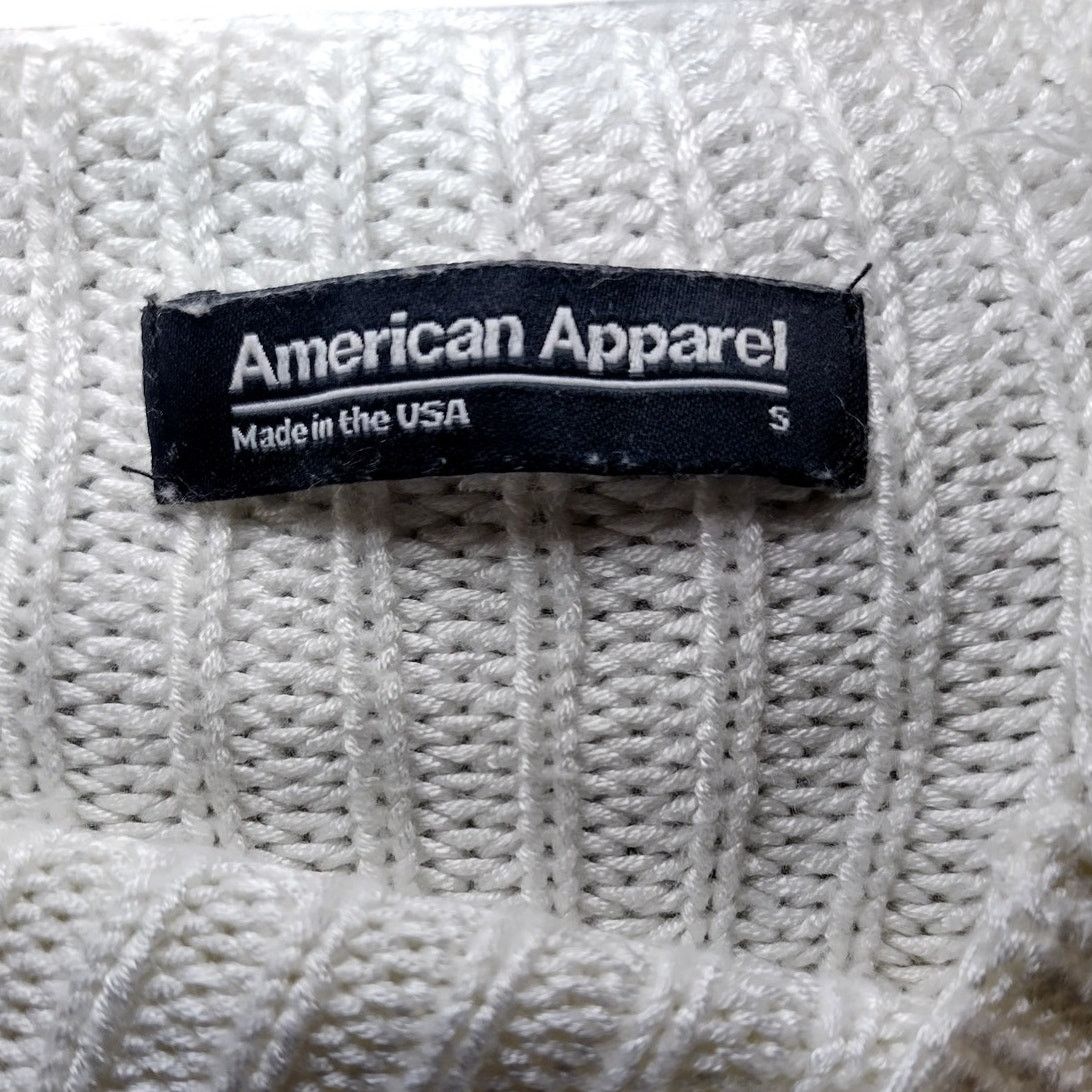 American Apparel American Apparel Sweater Long Sleeves Rib Knit White Small Size S / US 4 / IT 40 - 11 Thumbnail