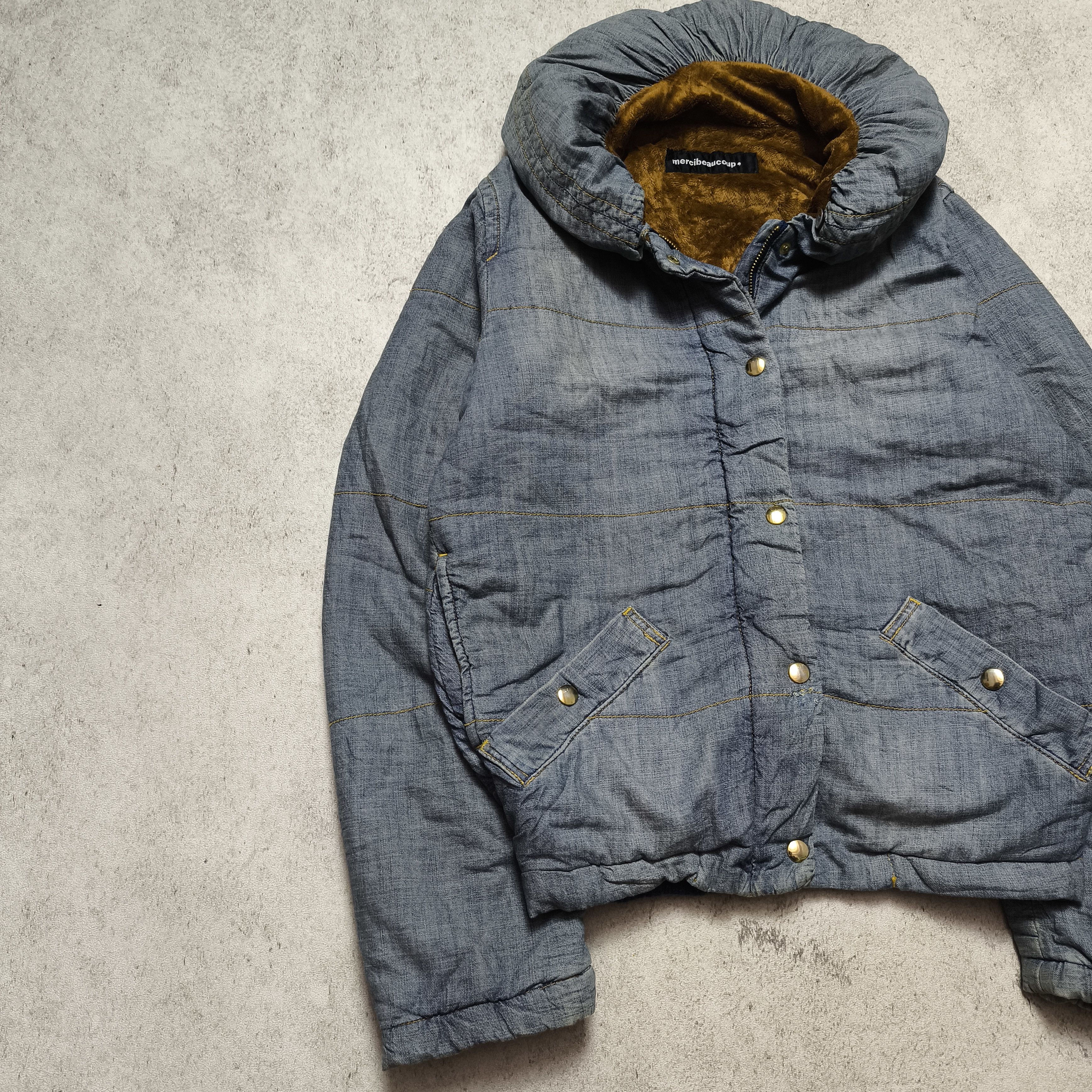 Issey Miyake Mercibeaucoup by Issey Miyake Puff Collar Lightweight Denim Size S / US 4 / IT 40 - 2 Thumbnail