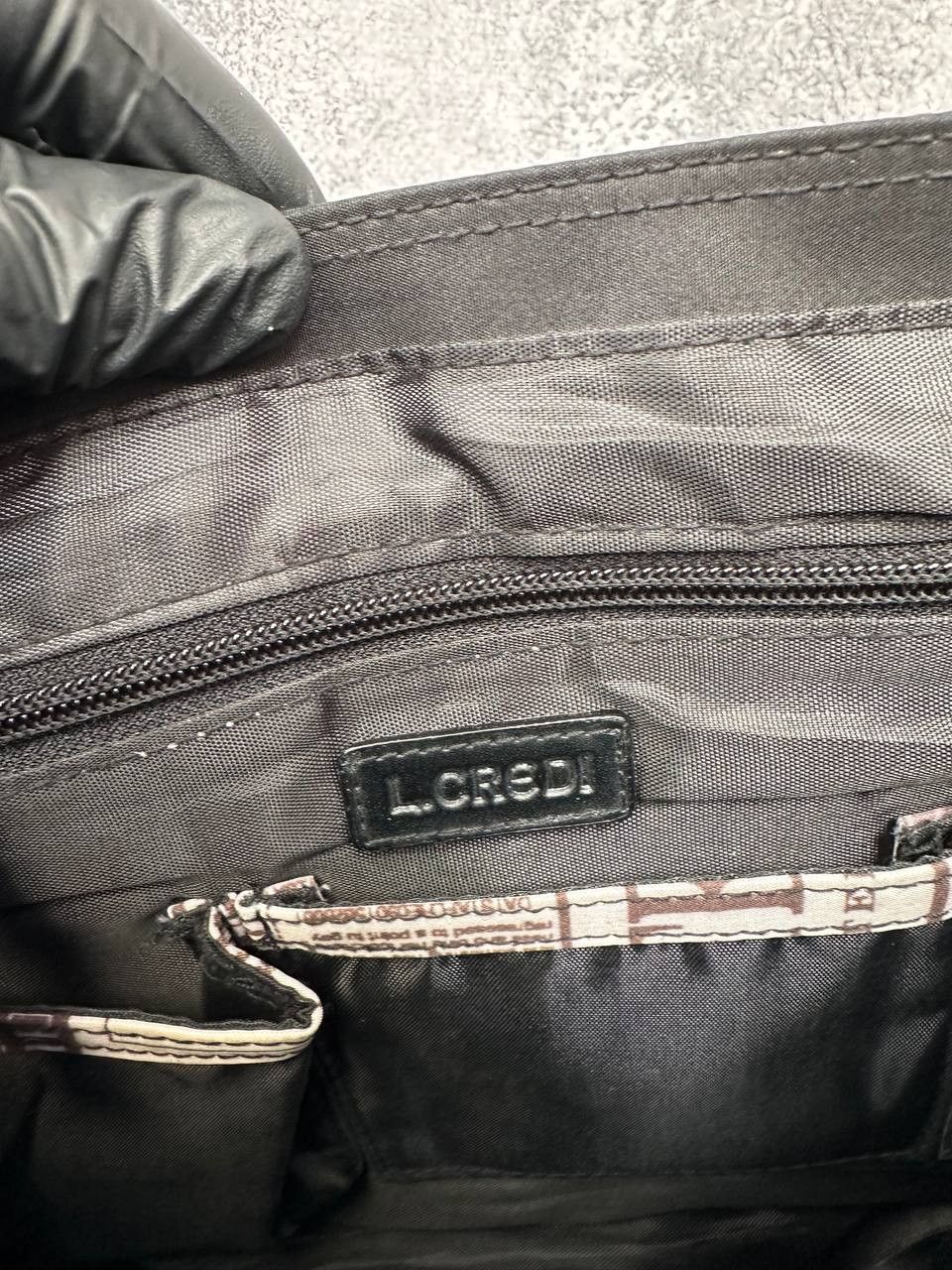 Designer L.Credi Gazette Print Crossbody Bag Newspaper Adjustable Size ONE SIZE - 8 Thumbnail