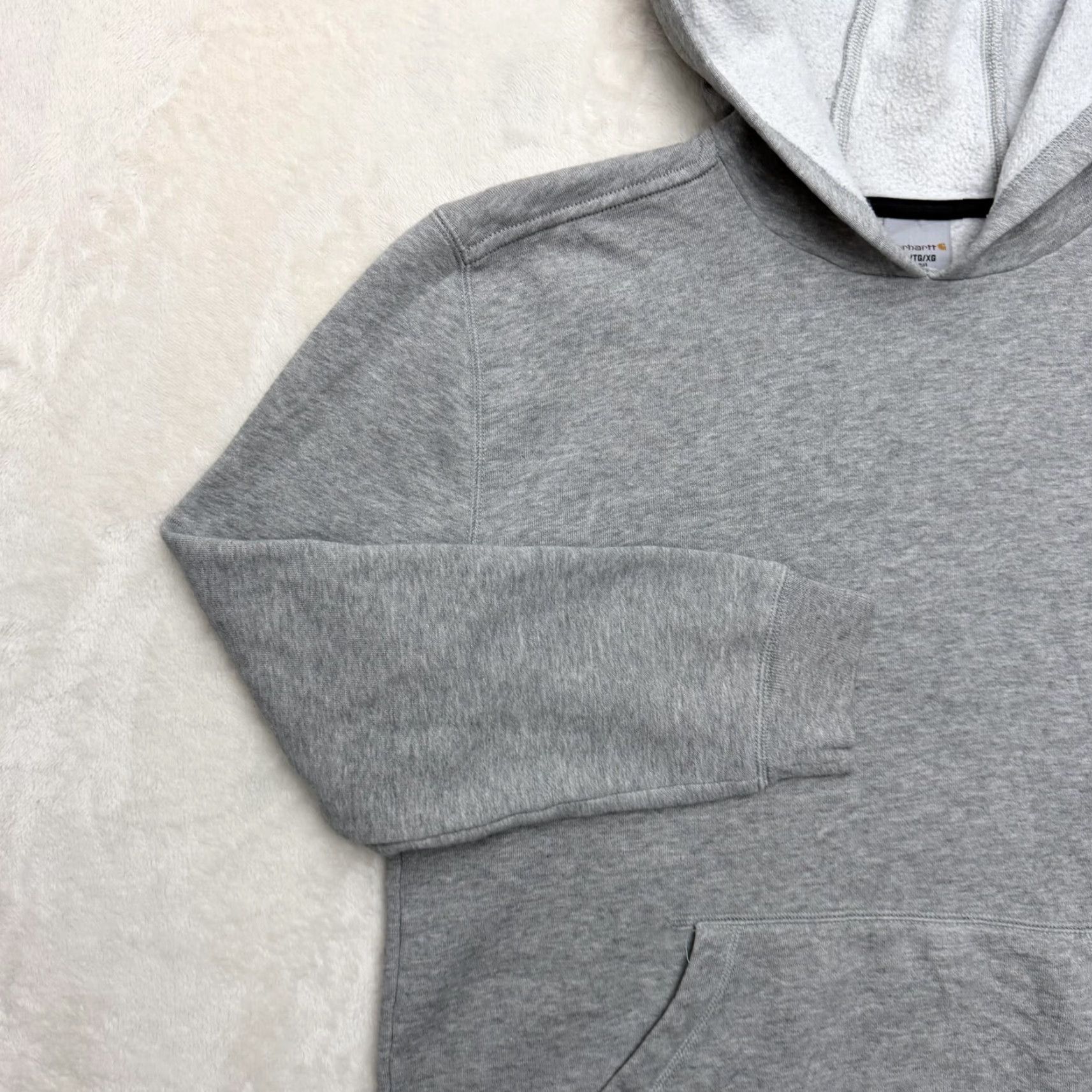 Carhartt Carhartt Hoodie Mens Small Gray Fleece Pullover Logo Pocket Pullover Sweatshirt Shirt Sweatshirt Size US S / EU 44-46 / 1 - 5 Thumbnail