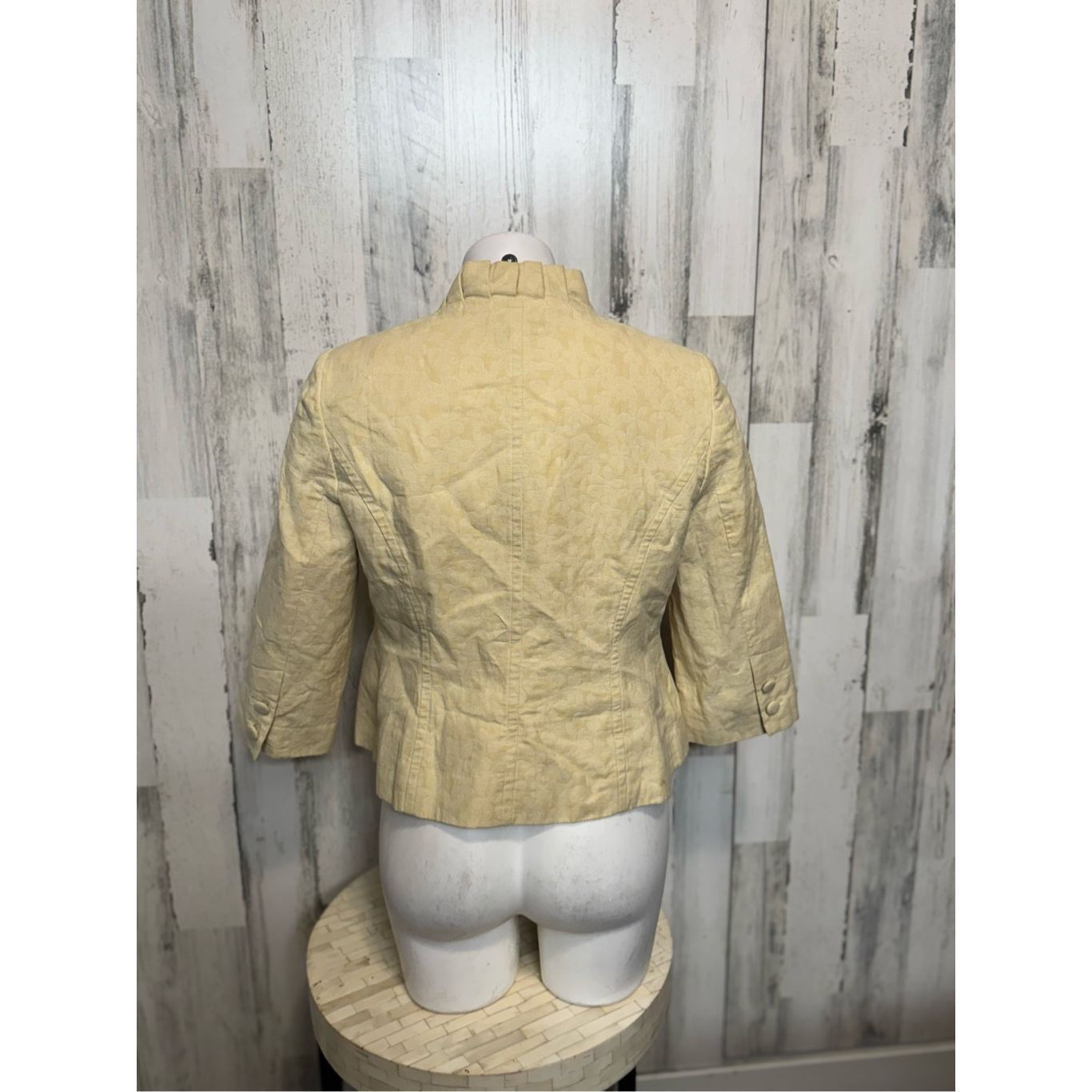 Other Willi Smith Beige Cropped Ruffle Collar Jacket Size 8 Size M / US 6-8 / IT 42-44 - 7 Thumbnail