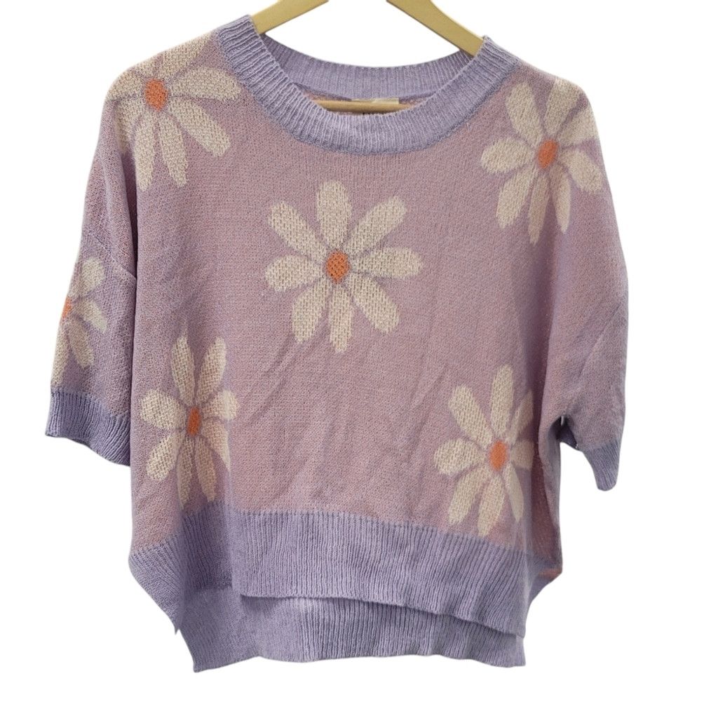 Other NWT Floral Elegance: The Chic Slit Sweater by BiBi Size M / US 6-8 / IT 42-44 - 4 Thumbnail