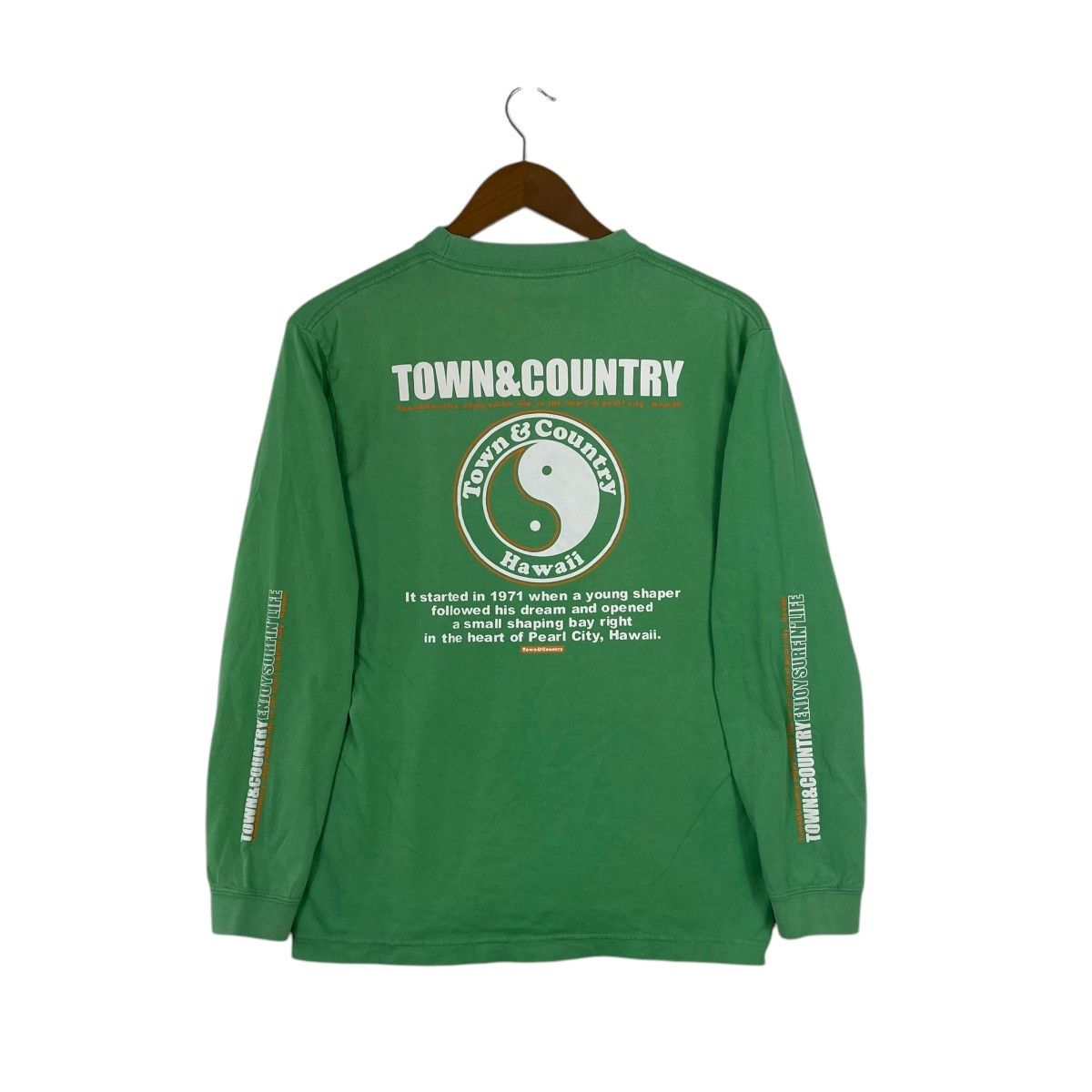 Vintage Vintage Town And Country Surfing Long Sleeve Shirt Size US M / EU 48-50 / 2 - 1 Thumbnail