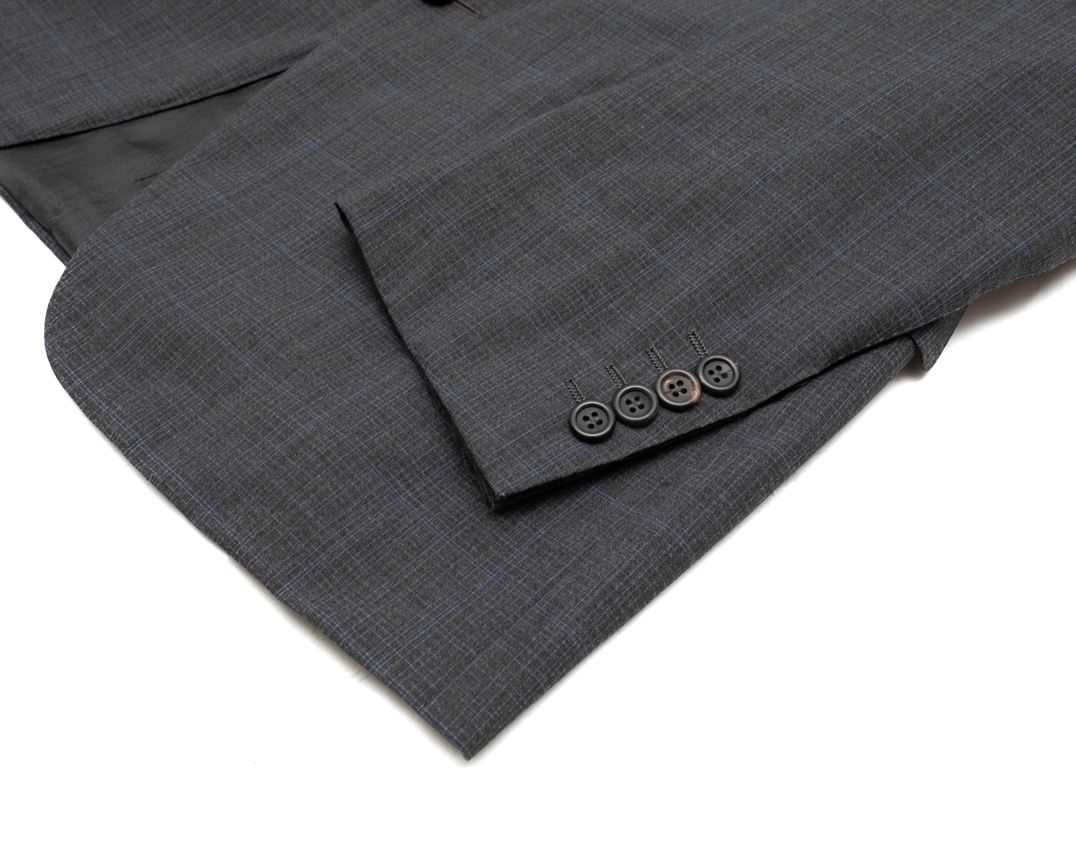 Canali CANALI Exclusive 2k$ Super 150s Travel Check Suit Jacket Size 42R - 5 Thumbnail
