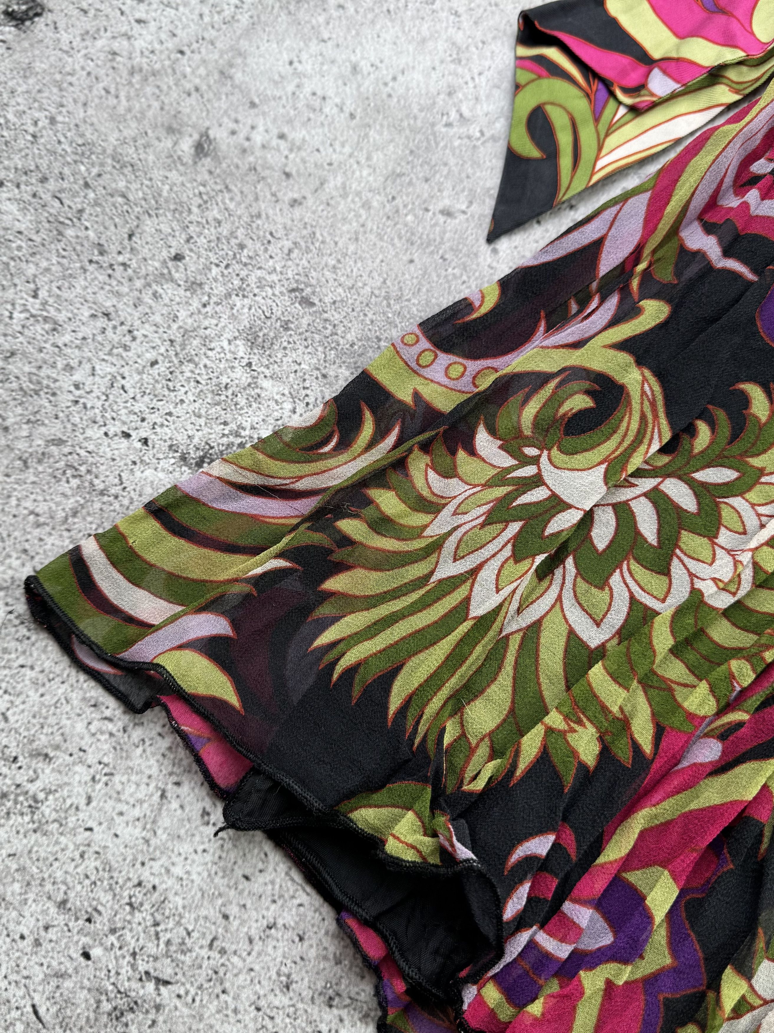 Japanese Brand Vintage Silk Flare Skirt (E8) Size 25" / US 0 / IT 36 - 5 Thumbnail