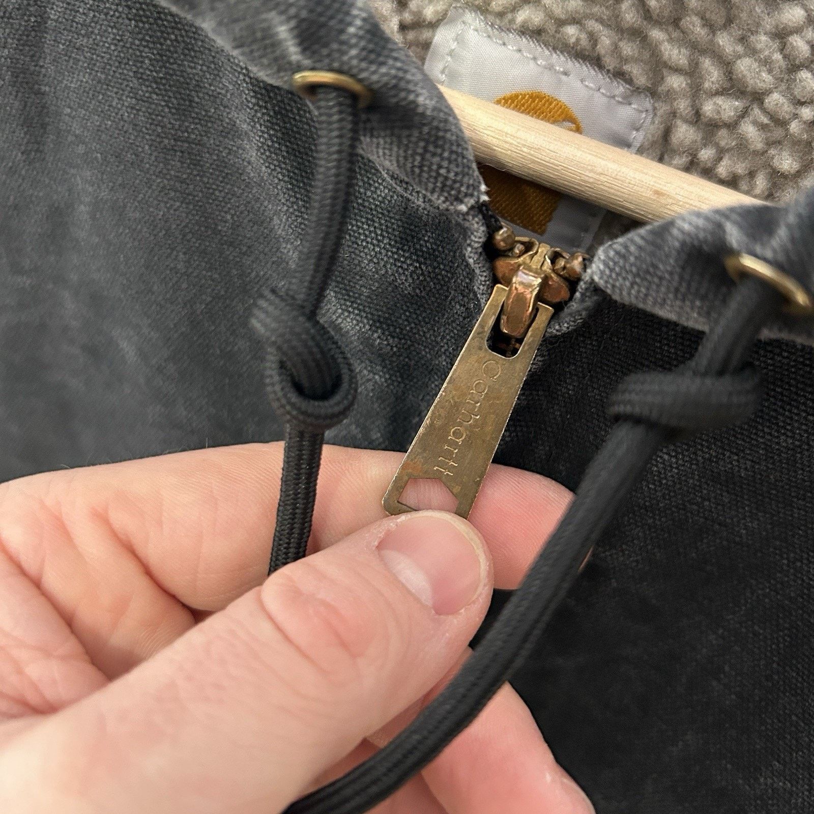 Carhartt Y2K Carhartt Sherpa-Lined Hooded Detroit Jacket “Black” Size L / US 10 / IT 46 - 7 Thumbnail