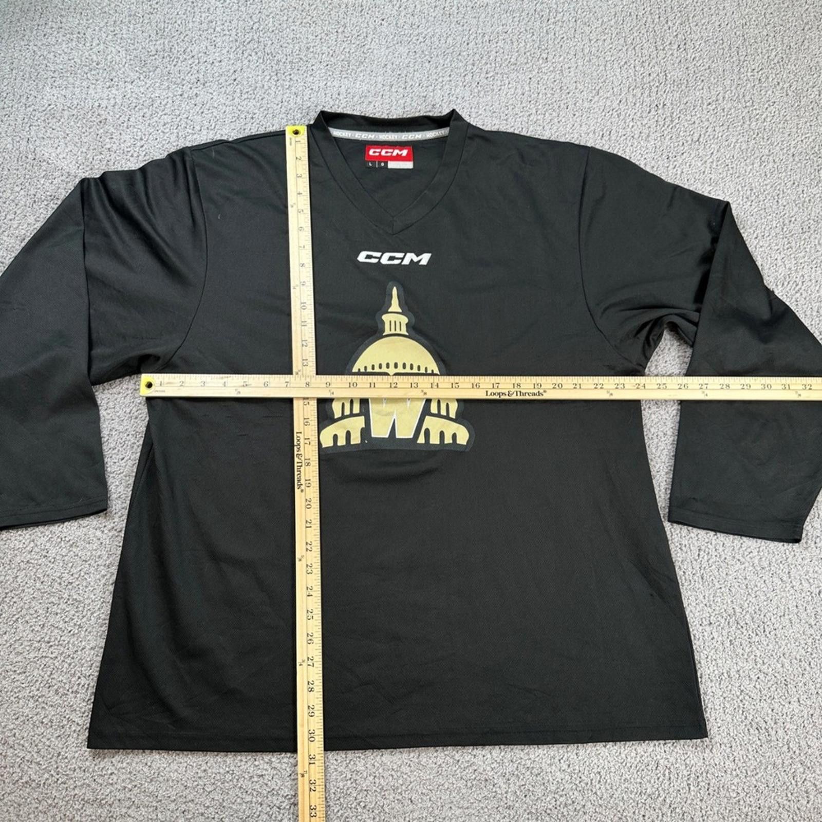Ccm CCM Hockey Jersey Men's L Practice Training Black Gold Size US L / EU 52-54 / 3 - 3 Thumbnail